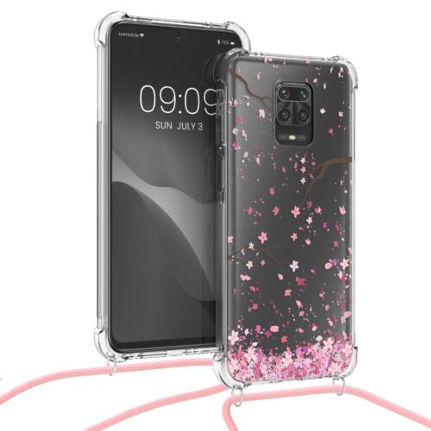 Husa pentru Xiaomi Redmi Note 9S/Redmi Note 9 Pro/Redmi Note 9 Pro Max, Silicon, Roz, 53148.04, Kwmobile fotografia produsului View 7 L
