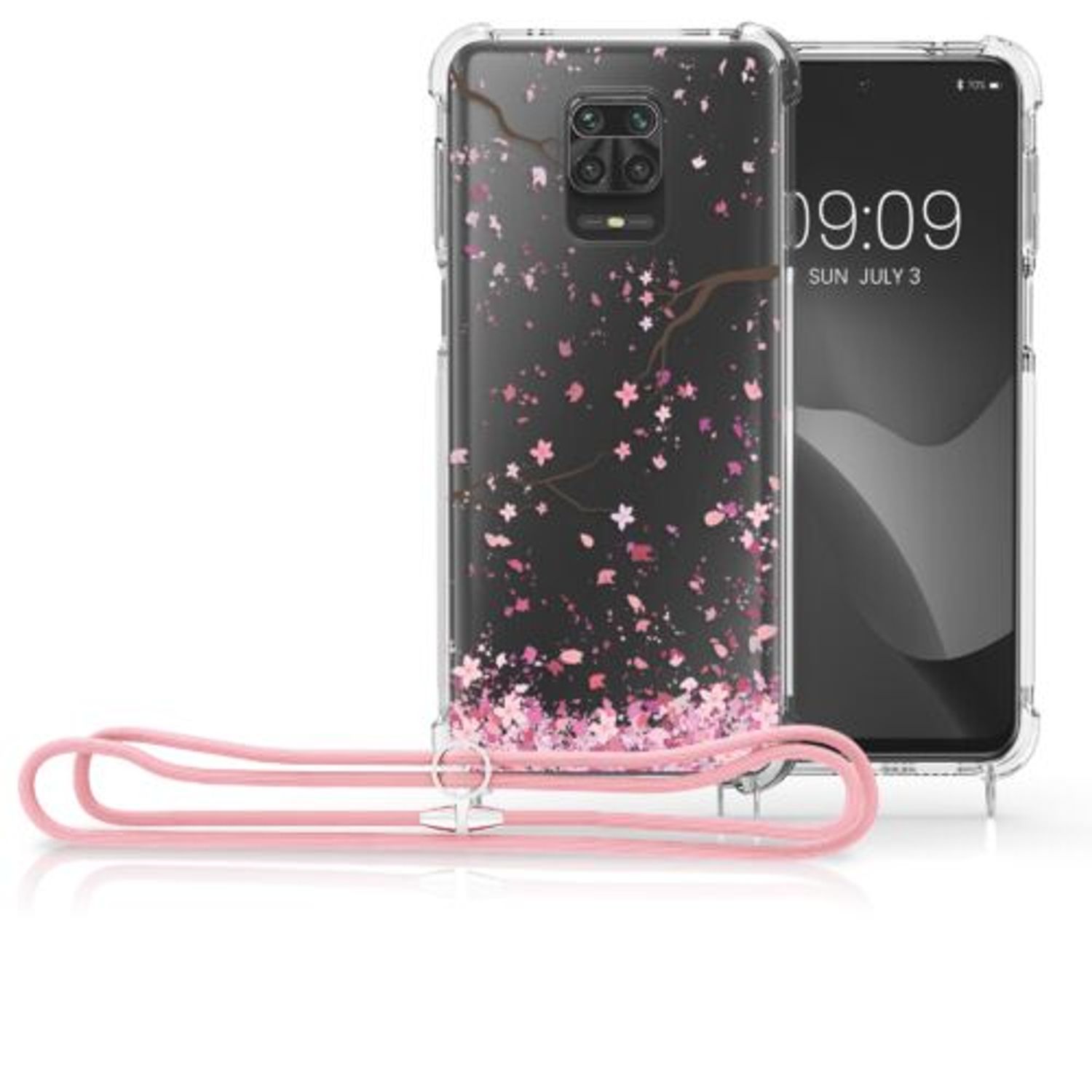 Husa pentru Xiaomi Redmi Note 9S/Redmi Note 9 Pro/Redmi Note 9 Pro Max, Silicon, Roz, 53148.04, Kwmobile fotografia produsului View 3 L