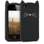 Husa pentru Apple iPhone 4/iPhone 4s, Silicon, Negru, 16131.02 fotografia produsului