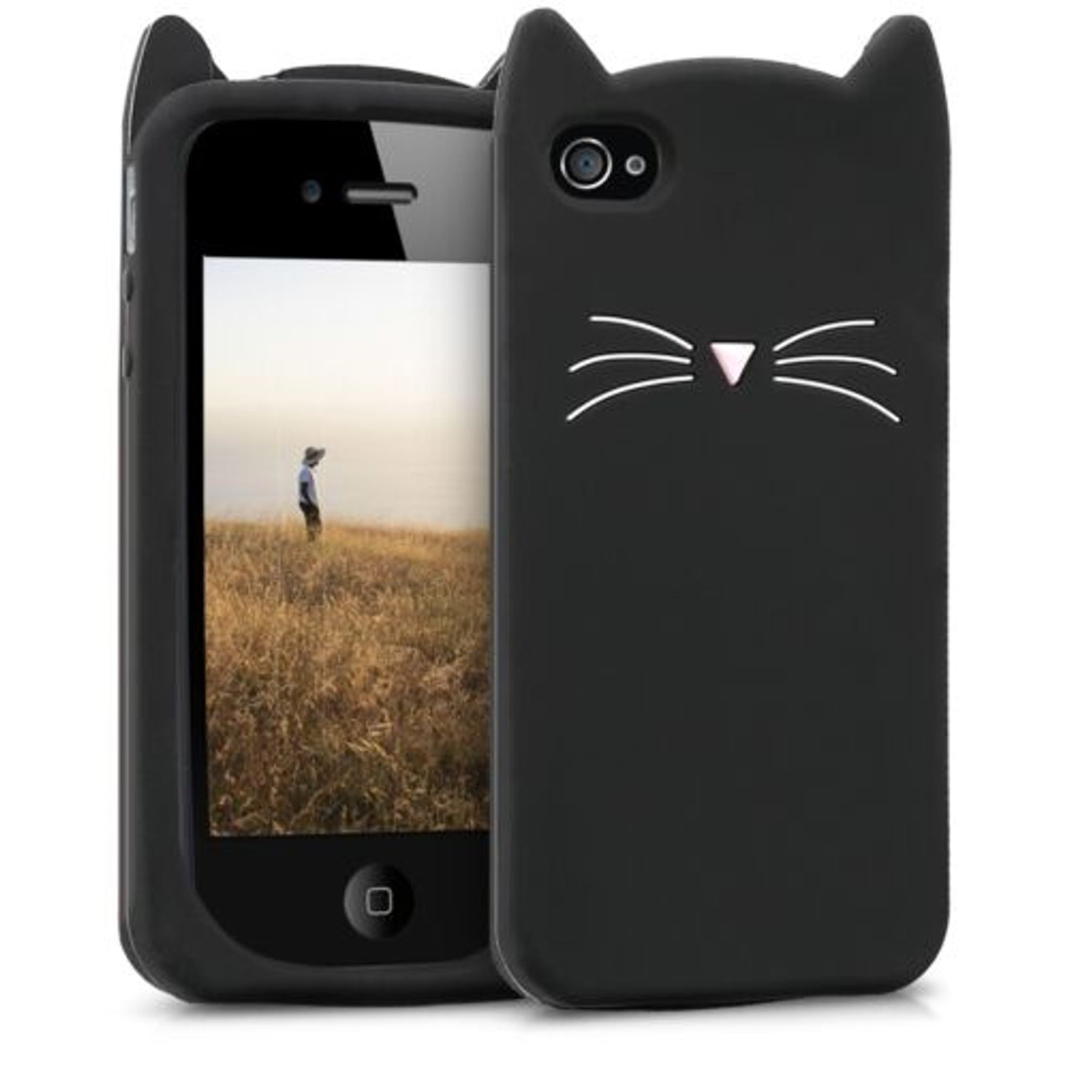 Husa pentru Apple iPhone 4/iPhone 4s, Silicon, Negru, 16131.02 fotografia produsului