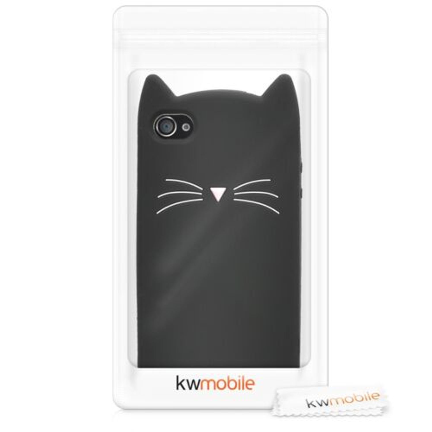 Husa pentru Apple iPhone 4/iPhone 4s, Silicon, Negru, 16131.02 fotografia produsului View 7 L