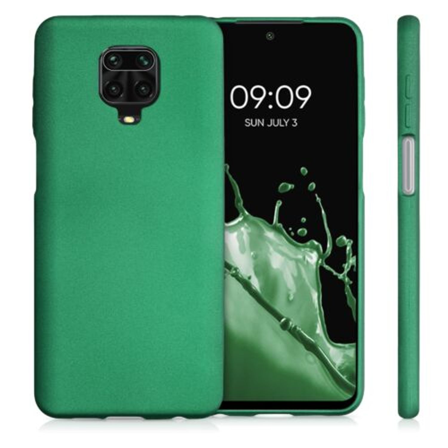 Husa pentru Xiaomi Redmi Note 9S/Redmi Note 9 Pro/Redmi Note 9 Pro Max, Silicon, Verde, 52142.170, Kwmobile fotografia produsului View 2 L