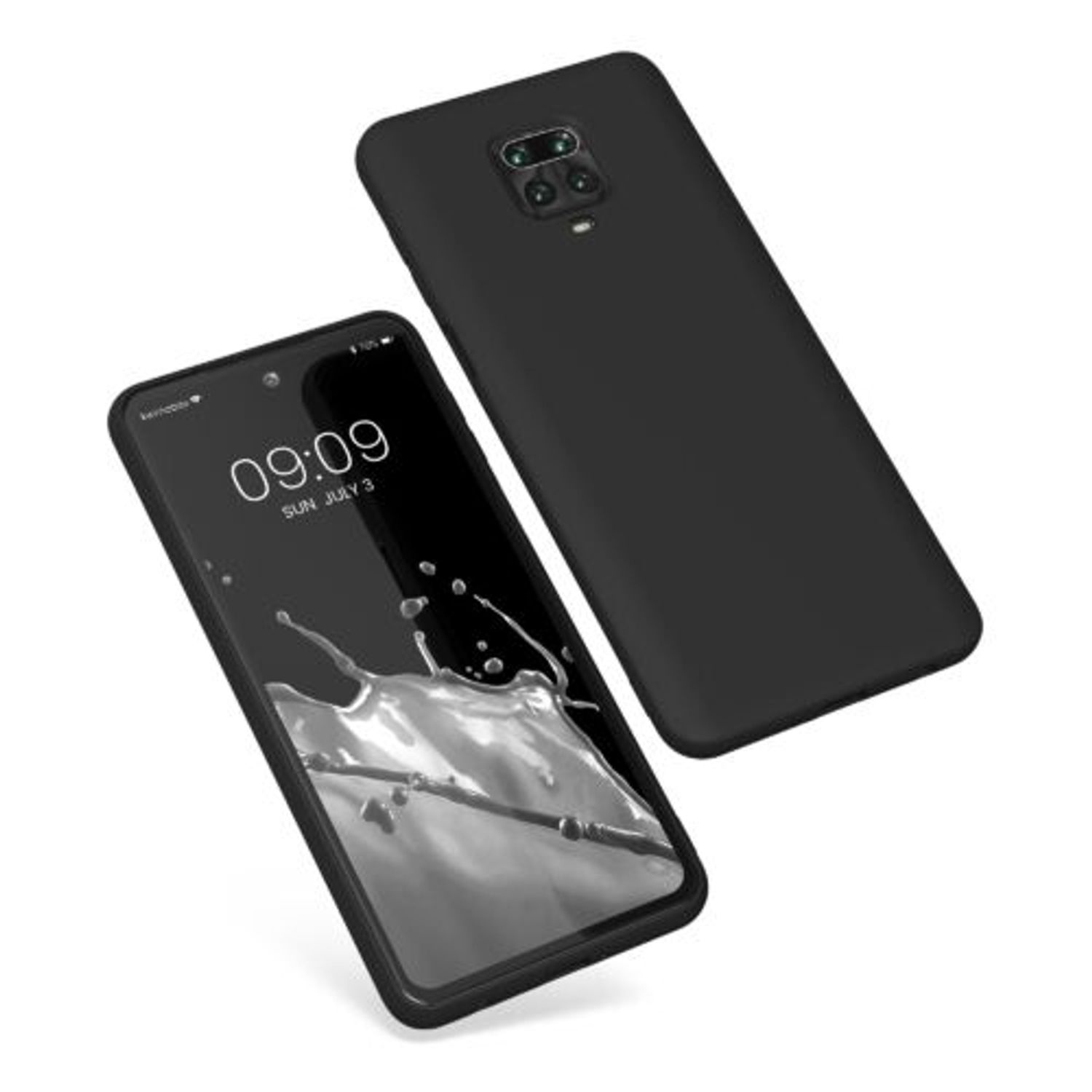 Husa pentru Xiaomi Redmi Note 9S/Redmi Note 9 Pro/Redmi Note 9 Pro Max, Silicon, Negru, 56562.01, Kwmobile fotografia produsului View 8 L
