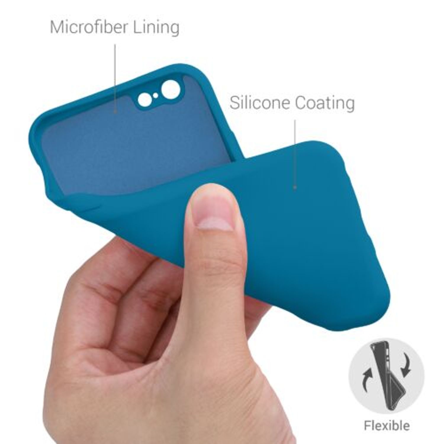 Husa pentru iPhone 6/iPhone 6s, Silicon, Albastru, 49980.224 fotografia produsului View 5 L