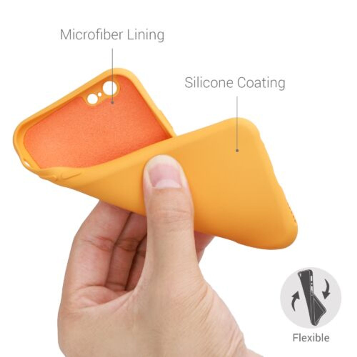 Husa pentru iPhone 6/iPhone 6s, Silicon, Galben, 49980.217 fotografia produsului View 4 L