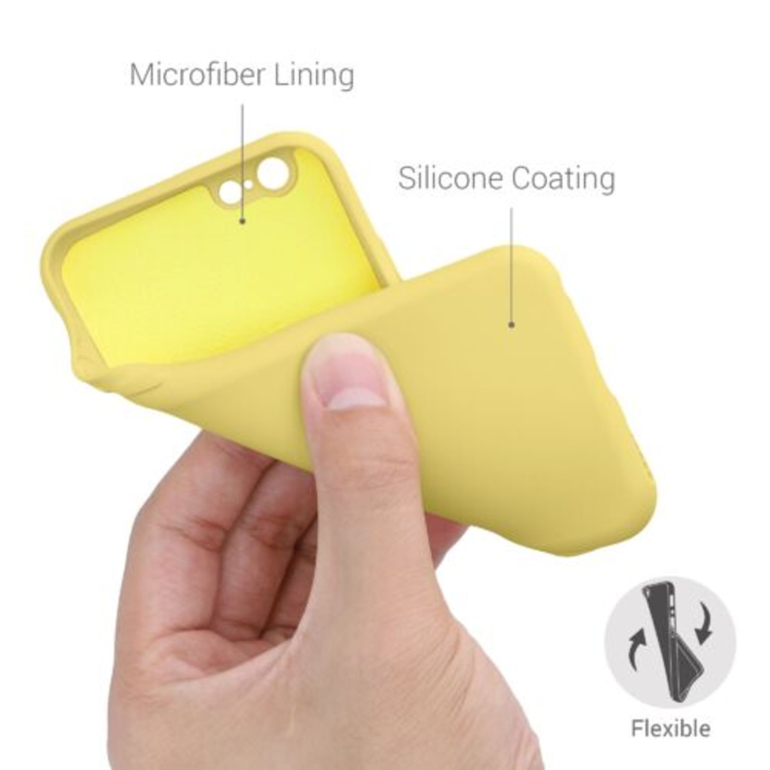Husa pentru iPhone 6/iPhone 6s, Silicon, Galben, 49980.216 fotografia produsului View 4 L