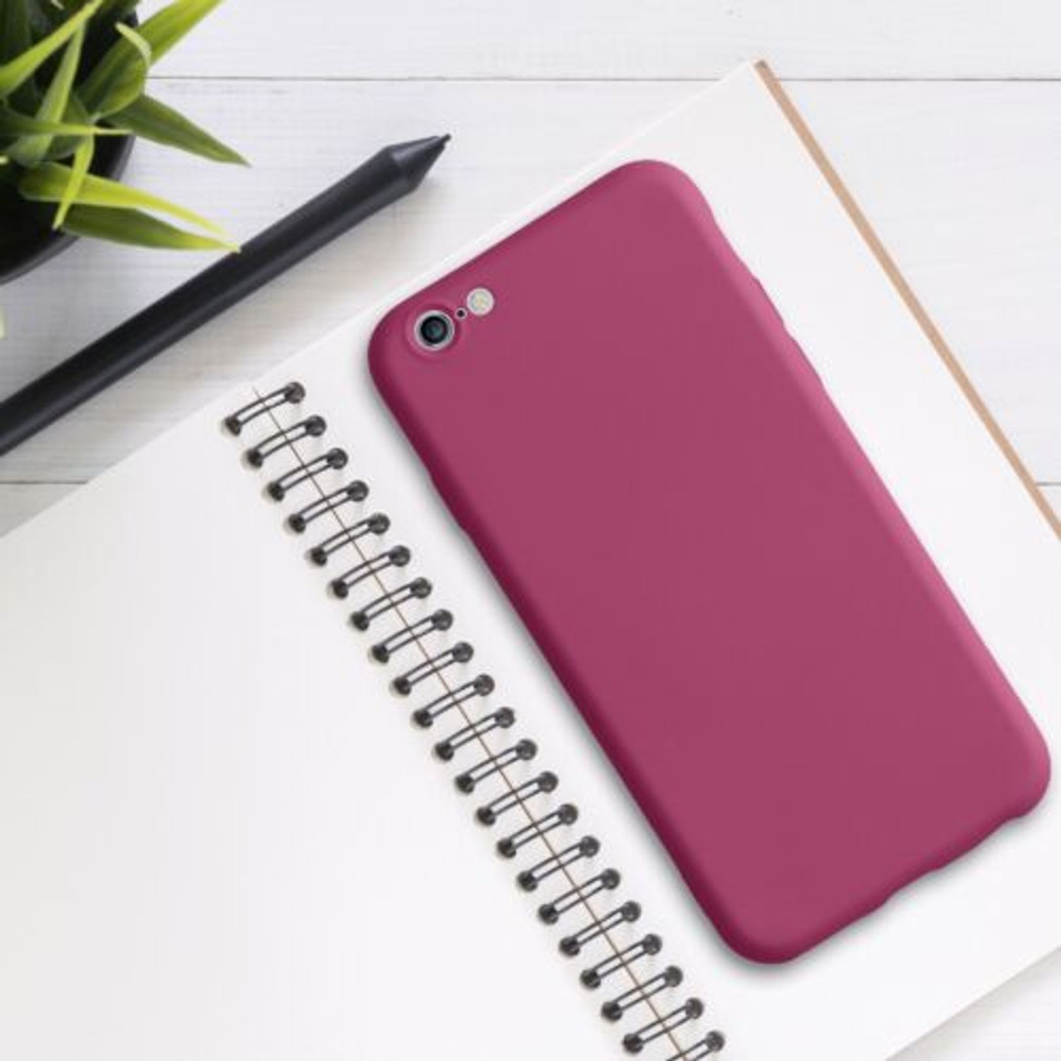 Husa pentru iPhone 6/iPhone 6s, Silicon, Roz, 49980.213 fotografia produsului View 3 L