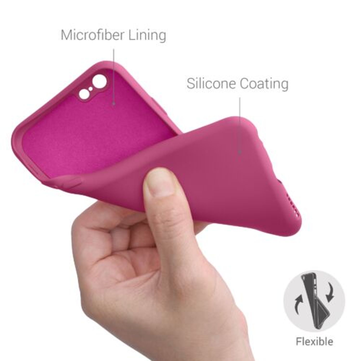 Husa pentru iPhone 6/iPhone 6s, Silicon, Roz, 49980.213 fotografia produsului View 4 L
