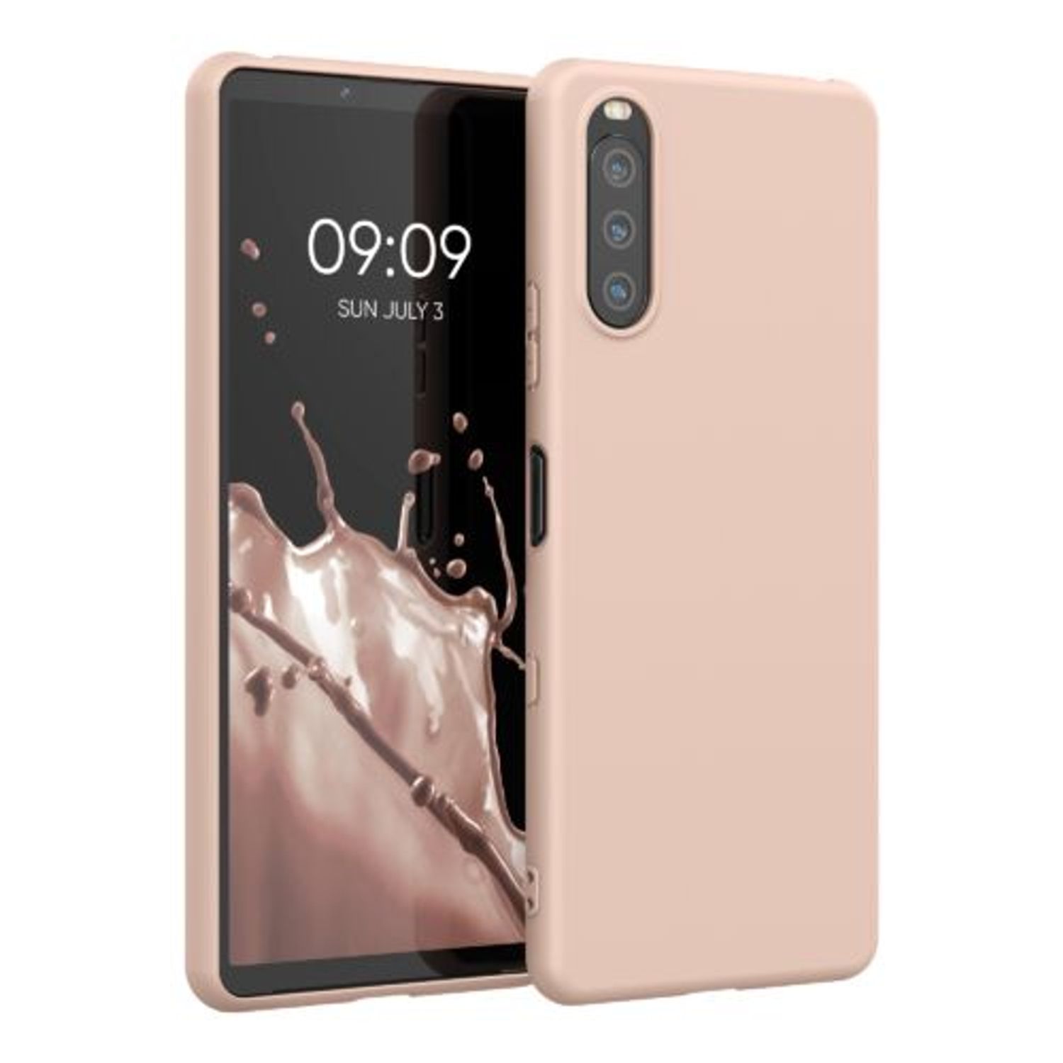 Husa pentru Sony Xperia 10 III, Silicon, Crem, 54754.225, Kwmobile fotografia produsului