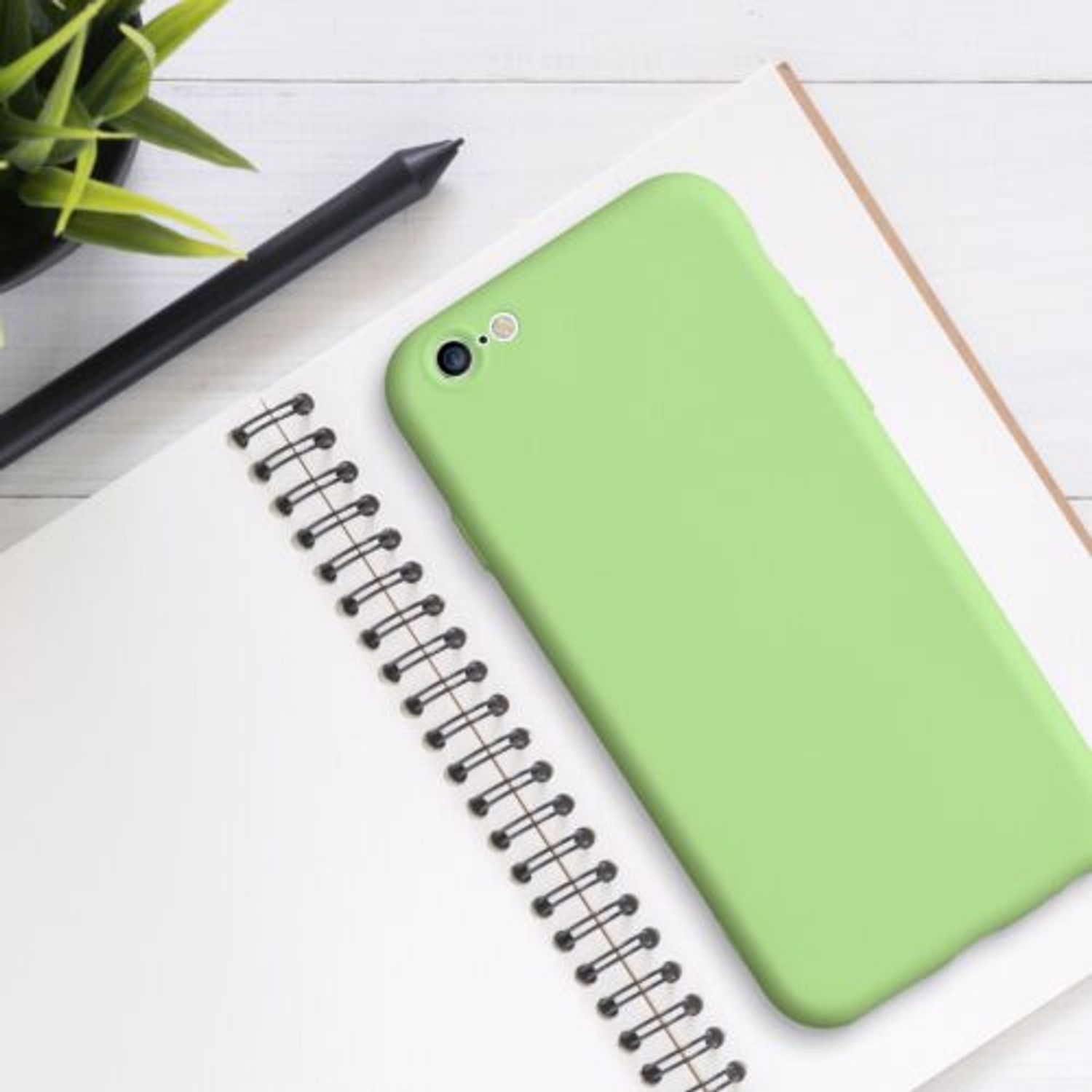 Husa pentru Apple iPhone 6/iPhone 6s, Silicon, Verde, 49980.214 fotografia produsului View 3 L