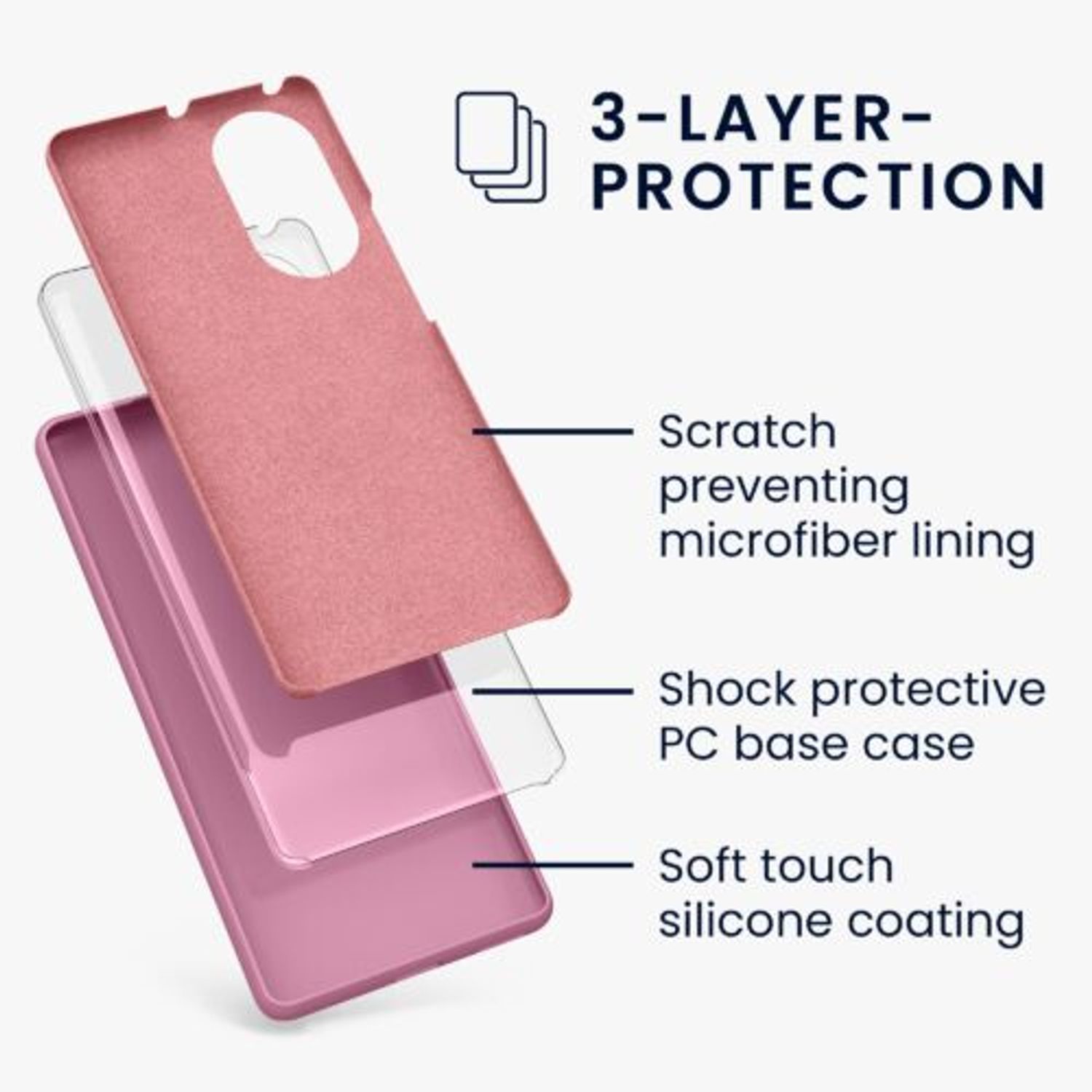 Husa Kwmobile pentru Huawei nova 9, Silicon, Violet, 56632.167 fotografia produsului View 2 L