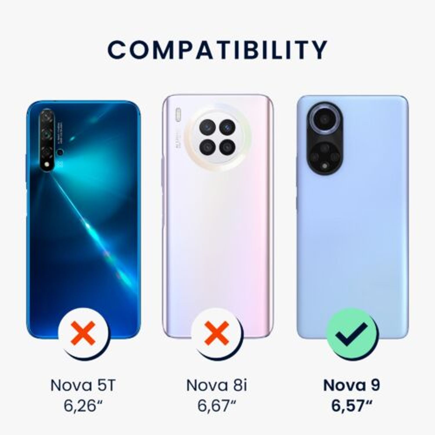 Husa Kwmobile pentru Huawei nova 9, Silicon, Violet, 56632.167 fotografia produsului View 5 L