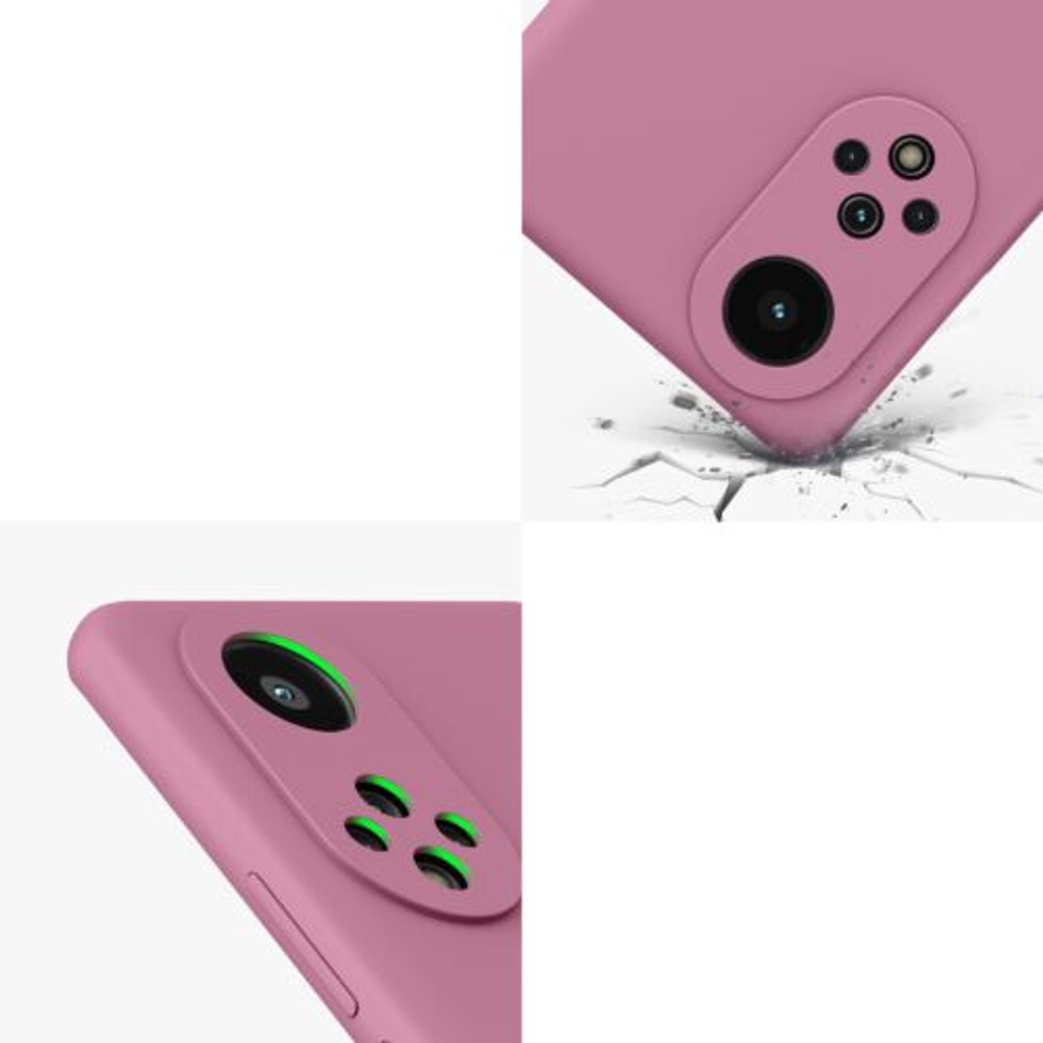 Husa Kwmobile pentru Huawei nova 9, Silicon, Violet, 56632.167 fotografia produsului View 7 L