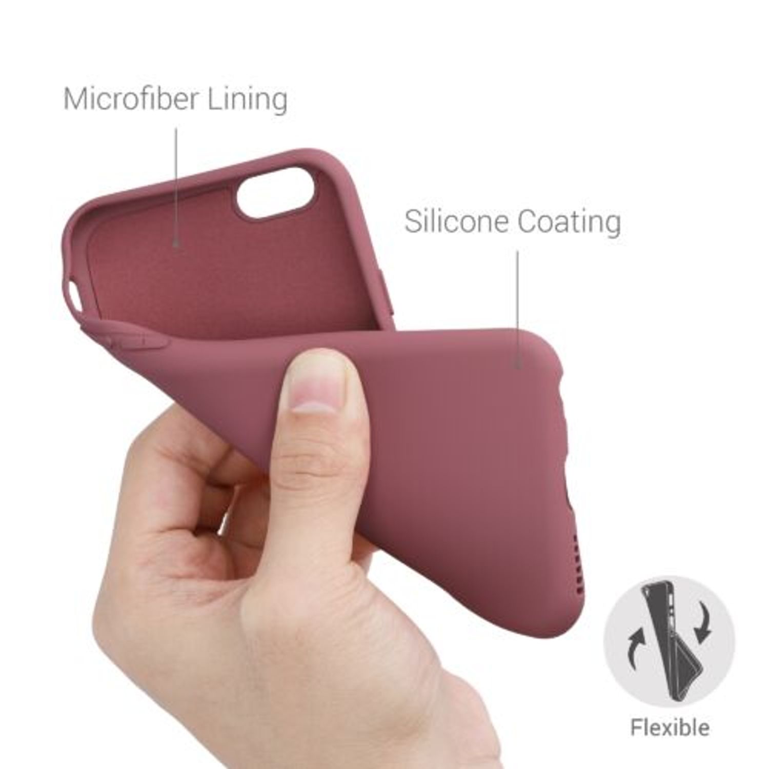 Husa pentru Apple iPhone 6/iPhone 6s, Silicon, Roz, 49980.167 fotografia produsului View 4 L