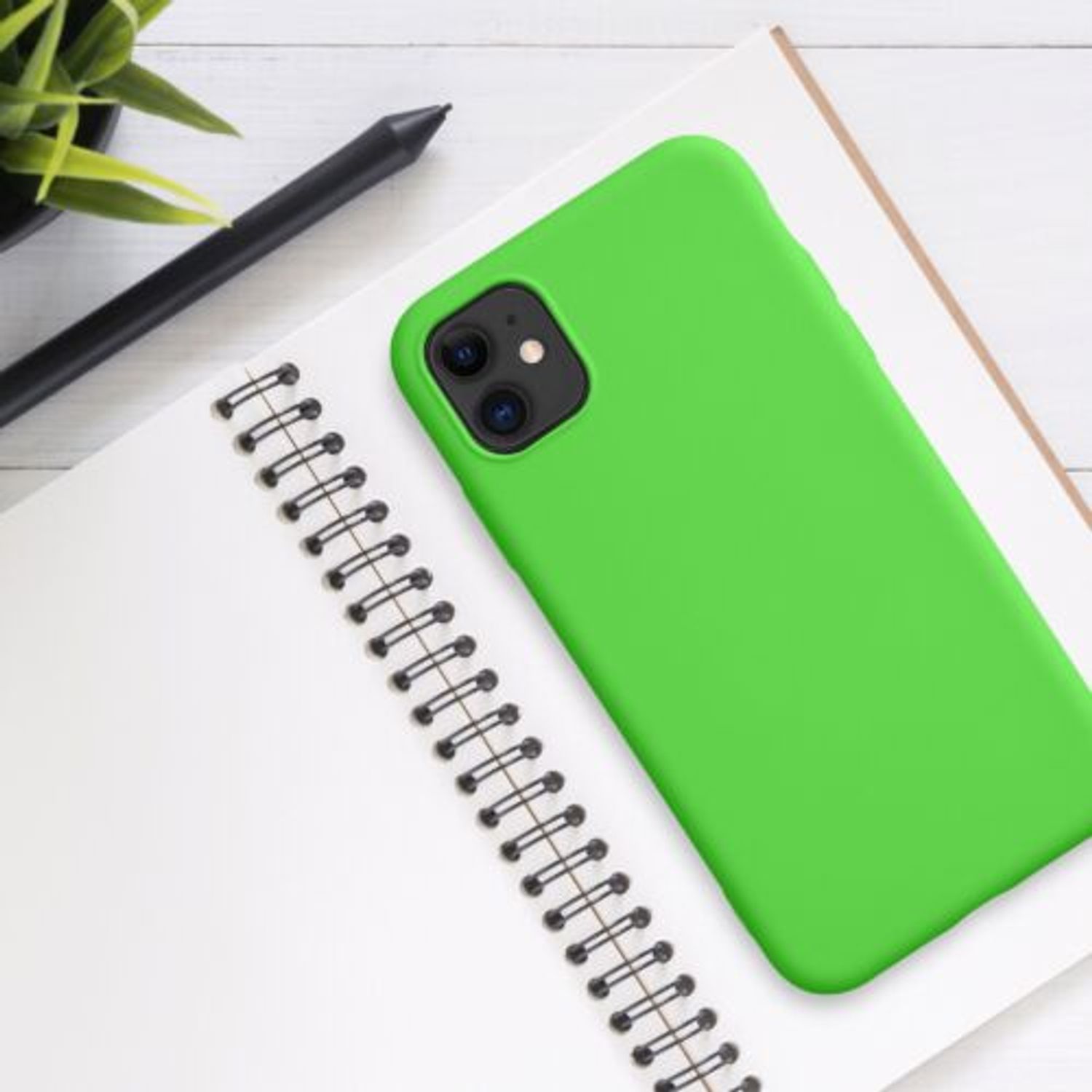 Husa Kwmobile pentru Apple iPhone 11, Silicon, Verde, 50791.159 fotografia produsului View 2 L