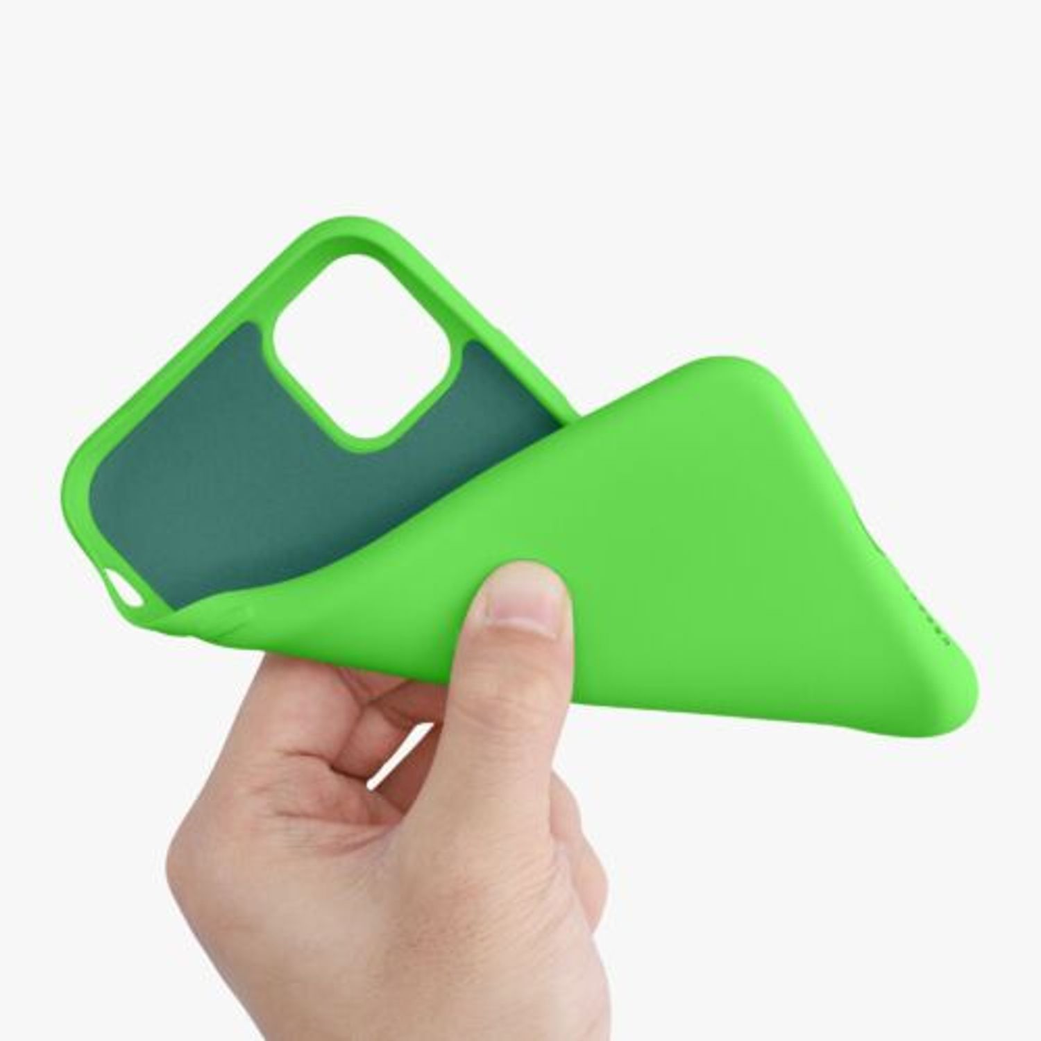 Husa Kwmobile pentru Apple iPhone 11, Silicon, Verde, 50791.159 fotografia produsului View 7 L