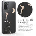 Husa Kwmobile pentru Xiaomi Redmi Note 10/Redmi Note 10S, Silicon, Transparent/Auriu, 54549.03 fotografia produsului View 3 S