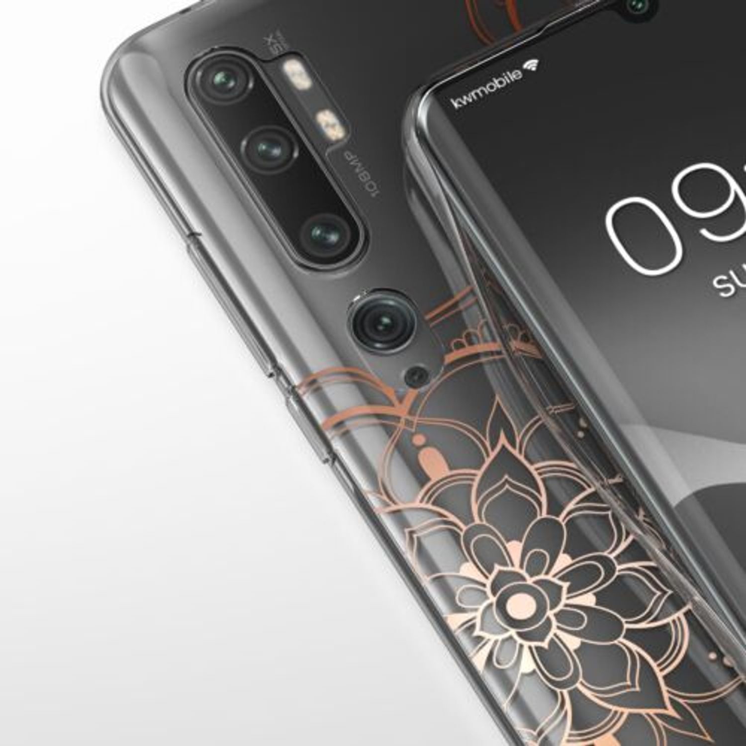 Husa Kwmobile pentru Xiaomi Mi Note 10/Mi Note 10 Pro, Silicon, Transparent/Rose Gold, 51277.05 fotografia produsului View 9 L