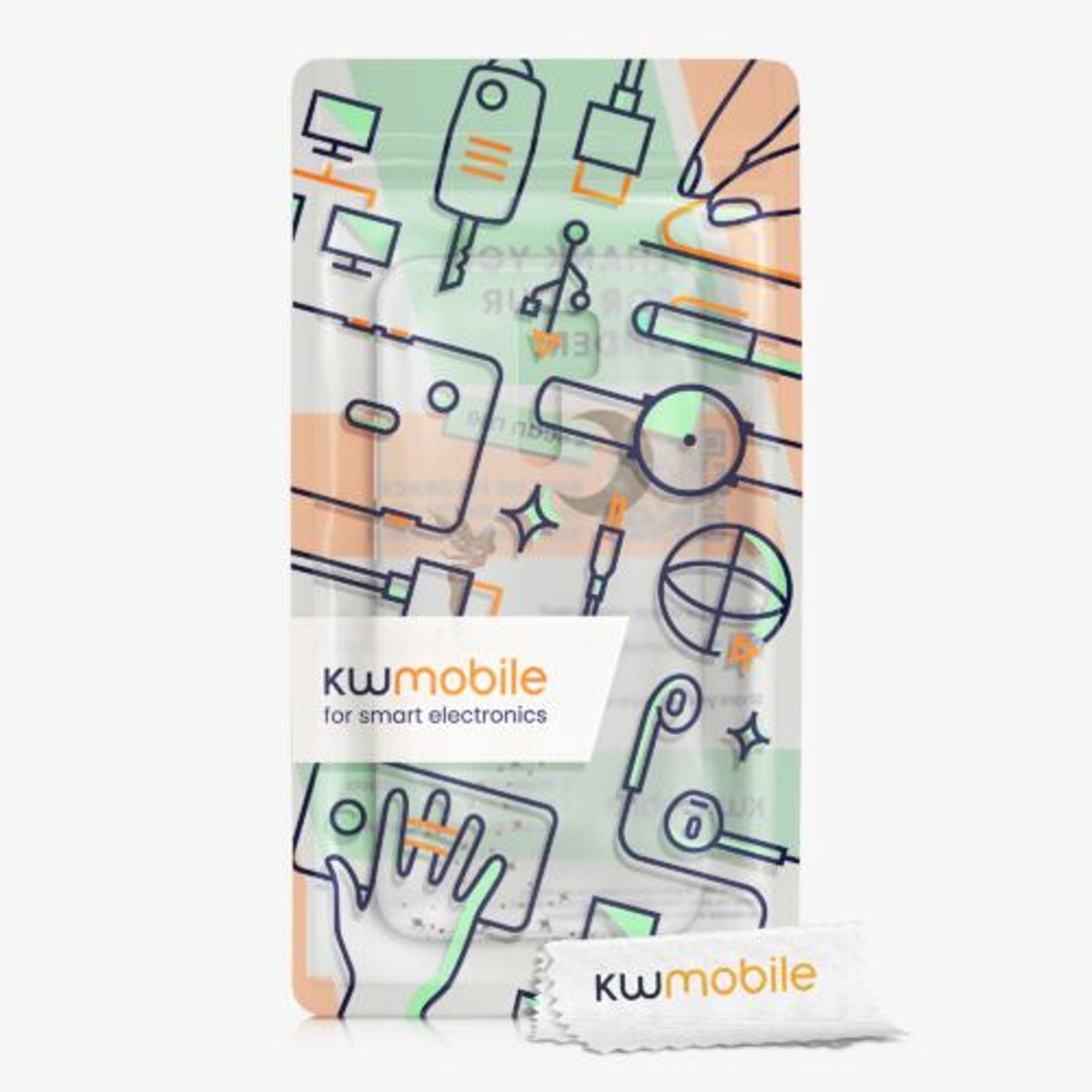 Husa Kwmobile pentru Xiaomi Redmi 9, Silicon, Transparent/Auriu, 57083.01 fotografia produsului View 14 L