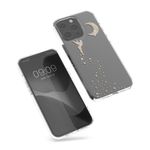 Husa Kwmobile pentru Apple iPhone 13 Pro, Silicon, Transparent/Auriu, 57144.01 fotografia produsului