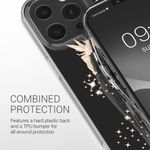 Husa Kwmobile pentru Apple iPhone 13 Pro, Silicon, Transparent/Auriu, 57144.01 fotografia produsului View 4 S