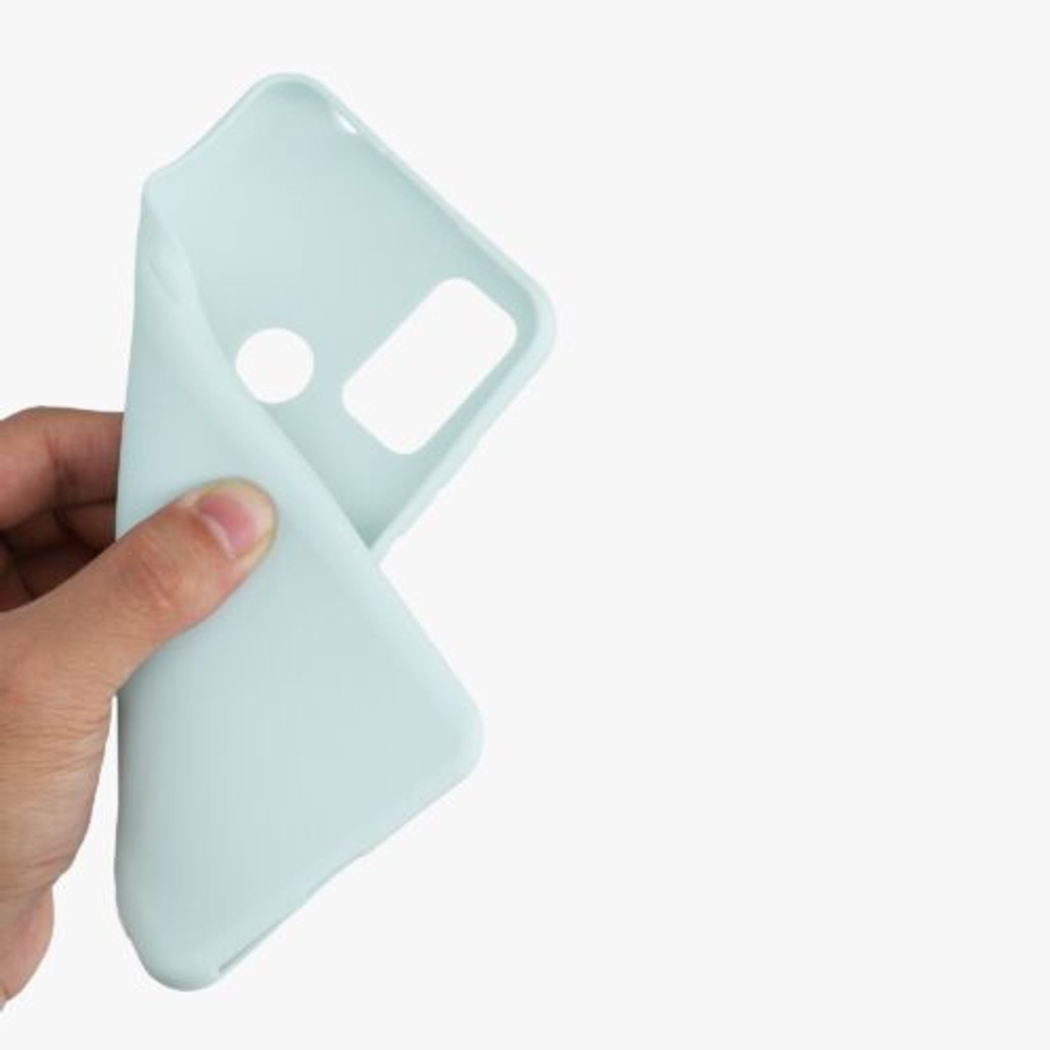 Husa Kwmobile pentru Alcatel 1S (2021), Silicon, Verde, 54466.200 fotografia produsului View 6 L