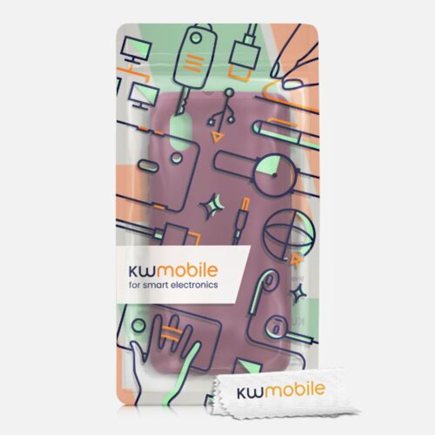 Husa Kwmobile pentru Alcatel 1B (2020), Silicon, Violet, 51516.187 fotografia produsului View 5 L