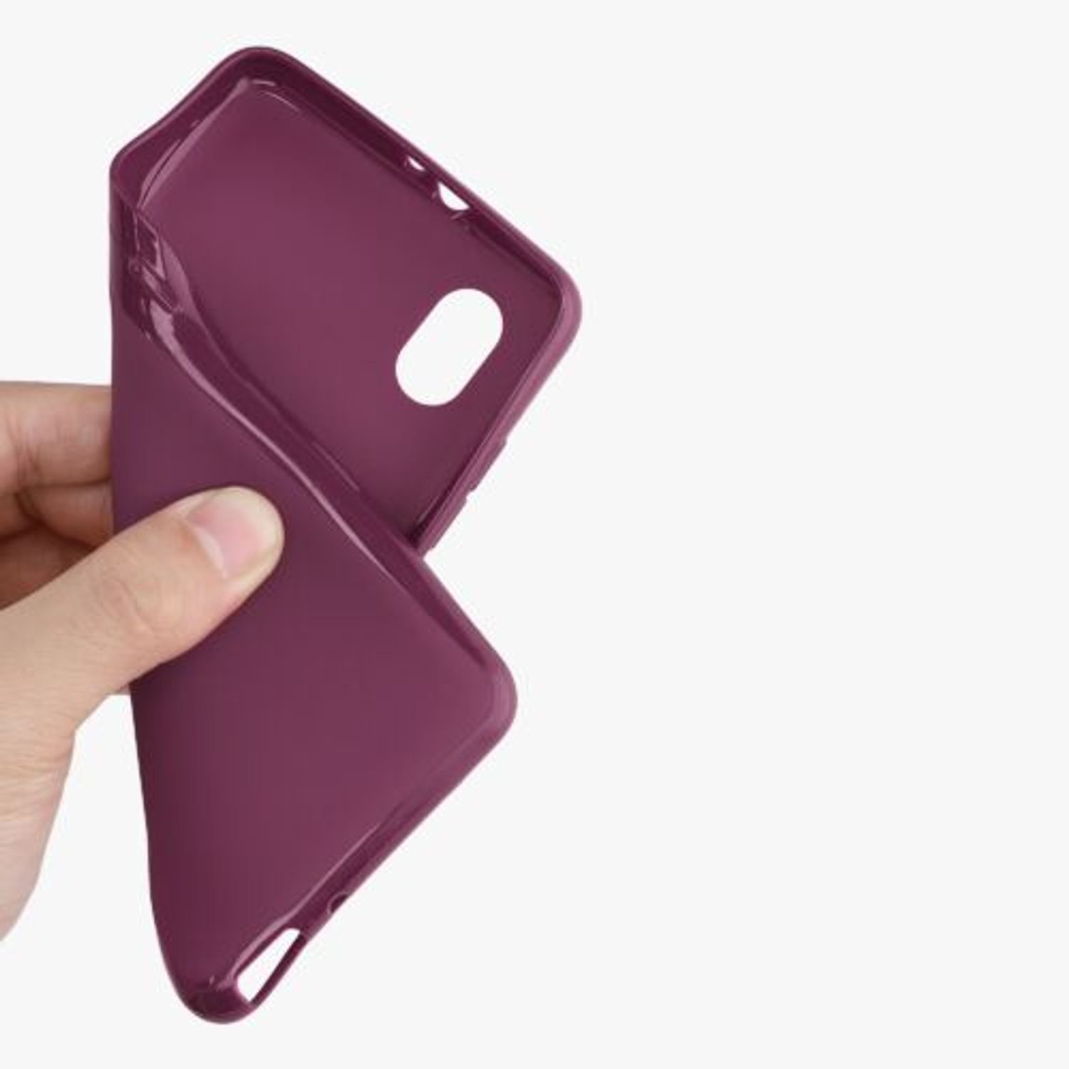Husa Kwmobile pentru Alcatel 1B (2020), Silicon, Violet, 51516.187 fotografia produsului View 6 L