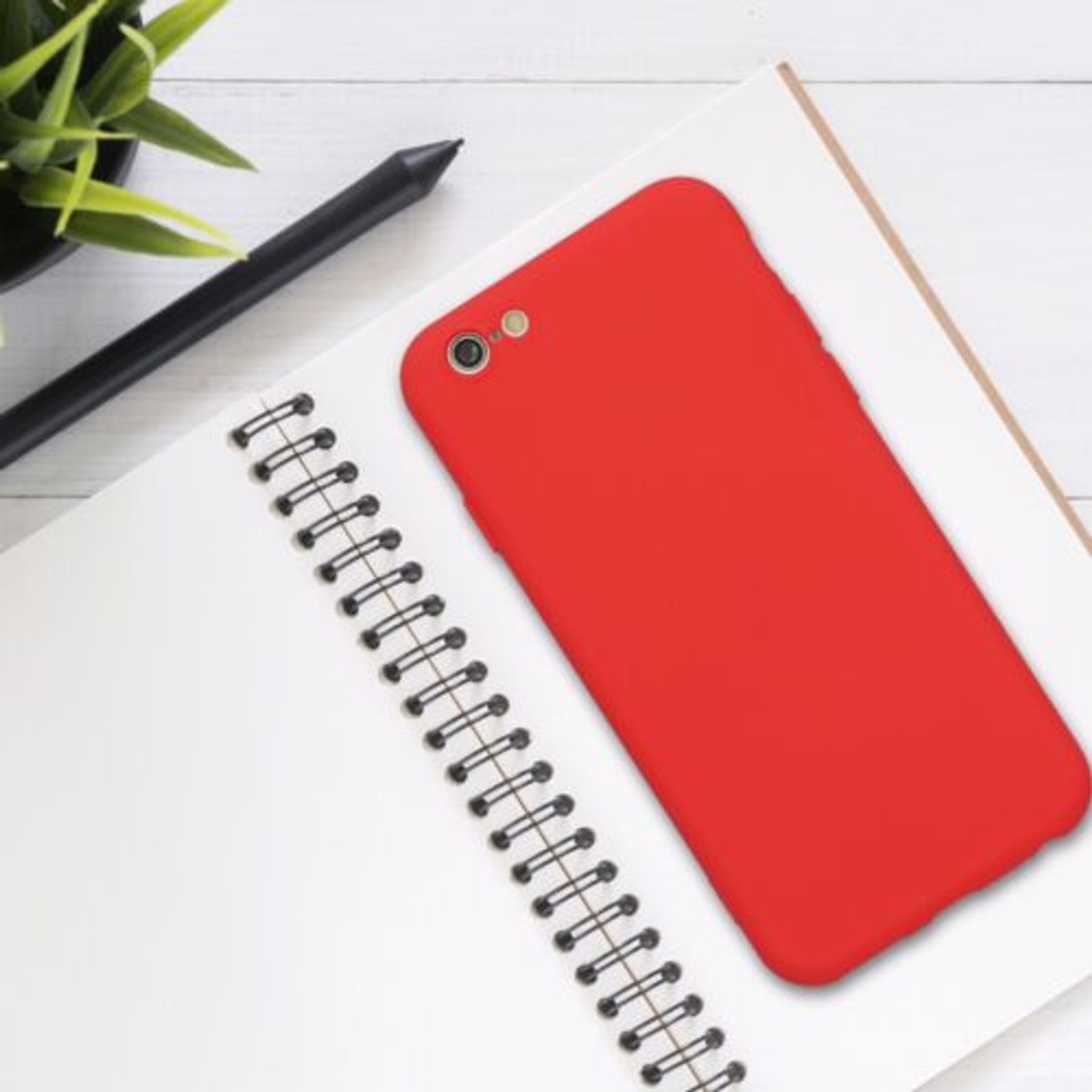Husa pentru Apple iPhone 6/iPhone 6s, Silicon, Rosu, 49980.09 fotografia produsului View 3 L