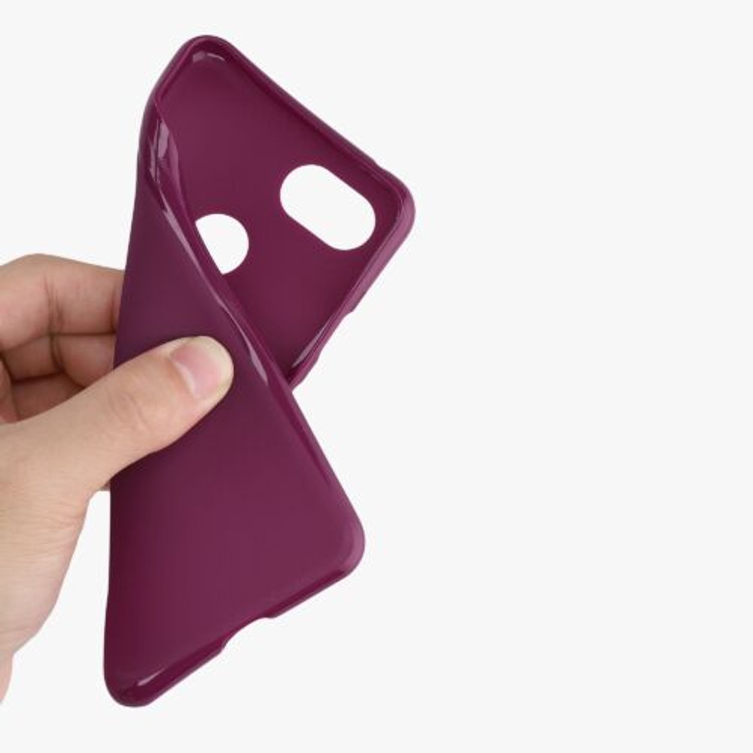 Husa Kwmobile pentru Google Pixel 3, Silicon, Violet, 45967.187 fotografia produsului View 6 L