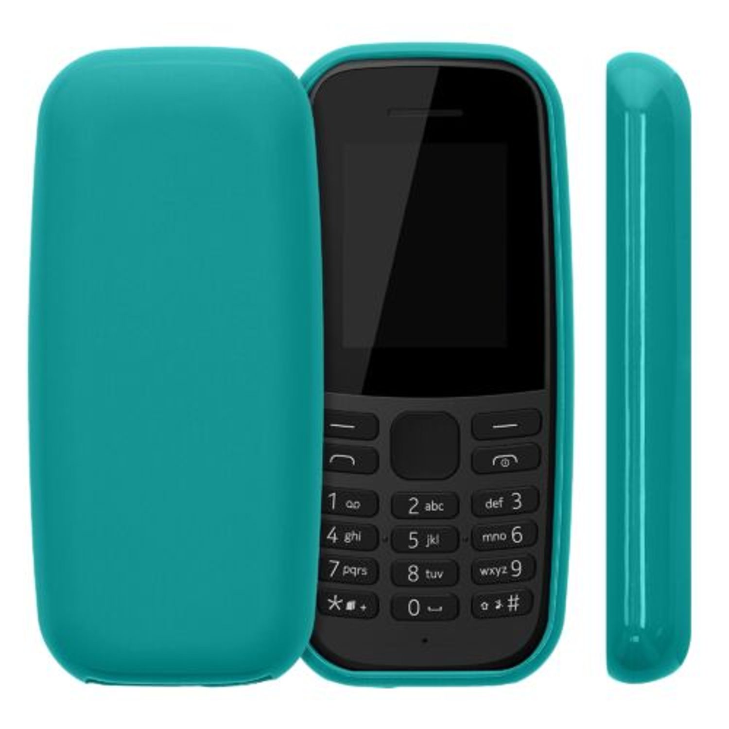 Husa Kwmobile pentru Nokia 105 (2019), Silicon, Verde, 53673.57 fotografia produsului