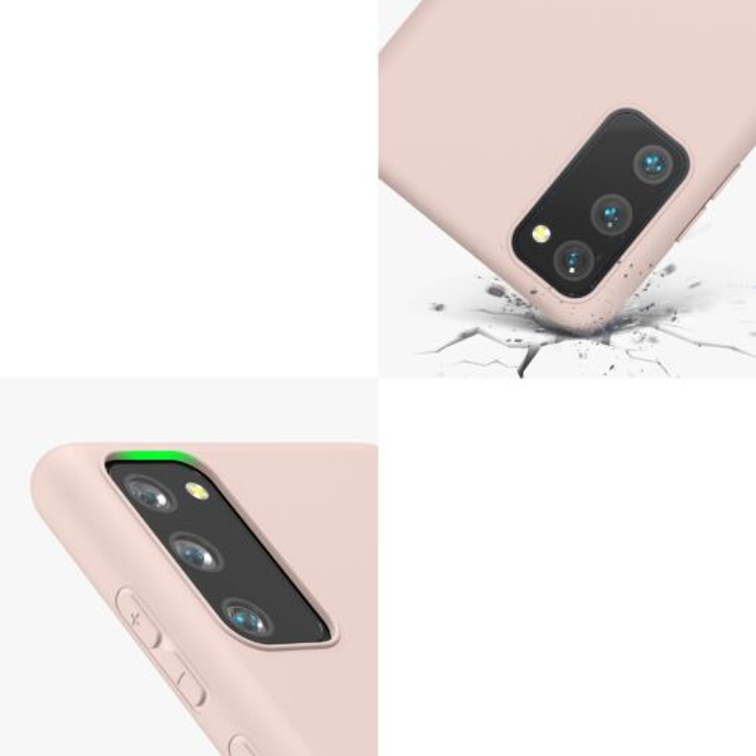 Husa Kwmobile pentru Samsung Galaxy S20 FE, Silicon, Roz, 53604.225 fotografia produsului View 8 L