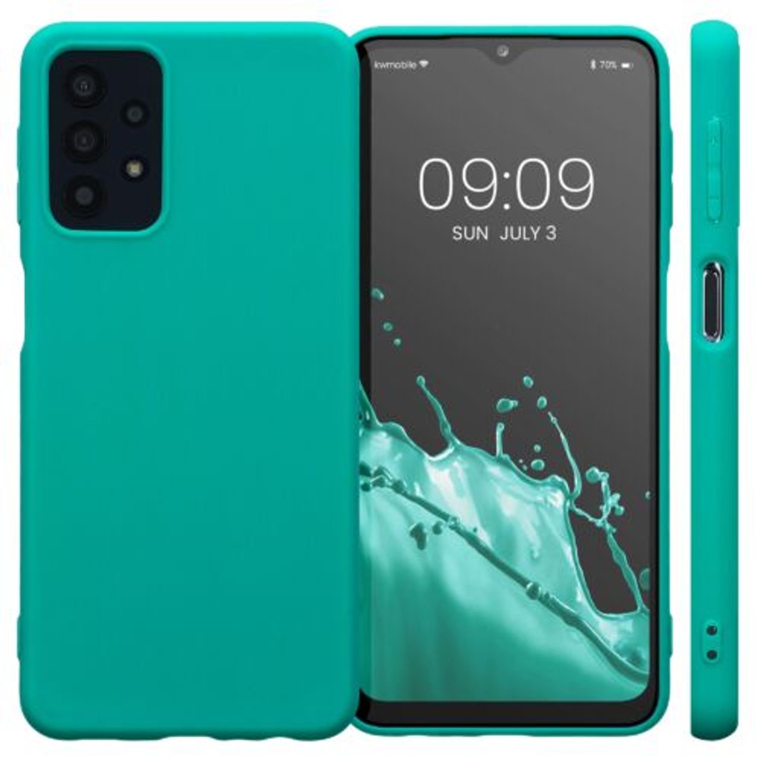 Husa Kwmobile pentru Samsung Galaxy A32 5G, Silicon, Verde, 54328.62 fotografia produsului