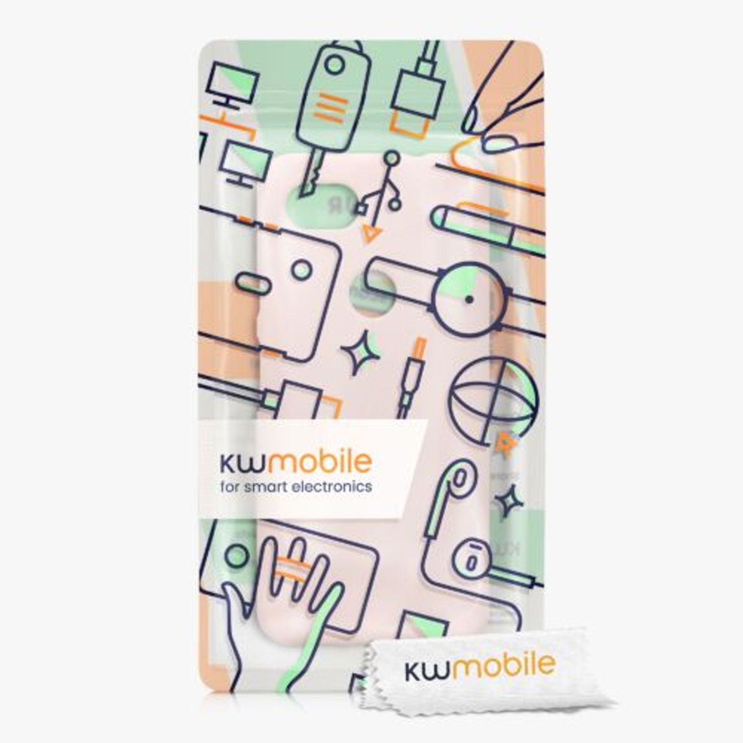 Husa Kwmobile pentru Google Pixel 3a, Silicon, Roz, 47590.225 fotografia produsului View 5 L