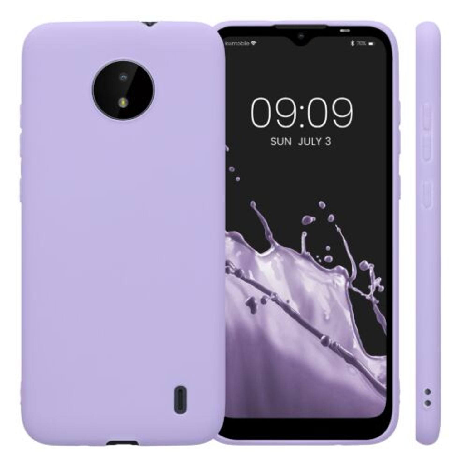 Husa Kwmobile pentru Nokia C20/C10, Silicon, Mov, 54848.108 fotografia produsului
