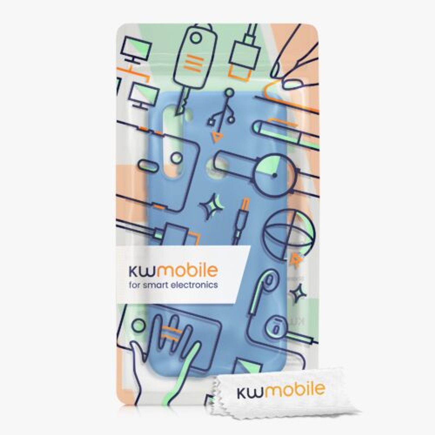 Husa Kwmobile pentru Xiaomi Redmi Note 8, Silicon, Albastru, 50180.228 fotografia produsului View 3 L