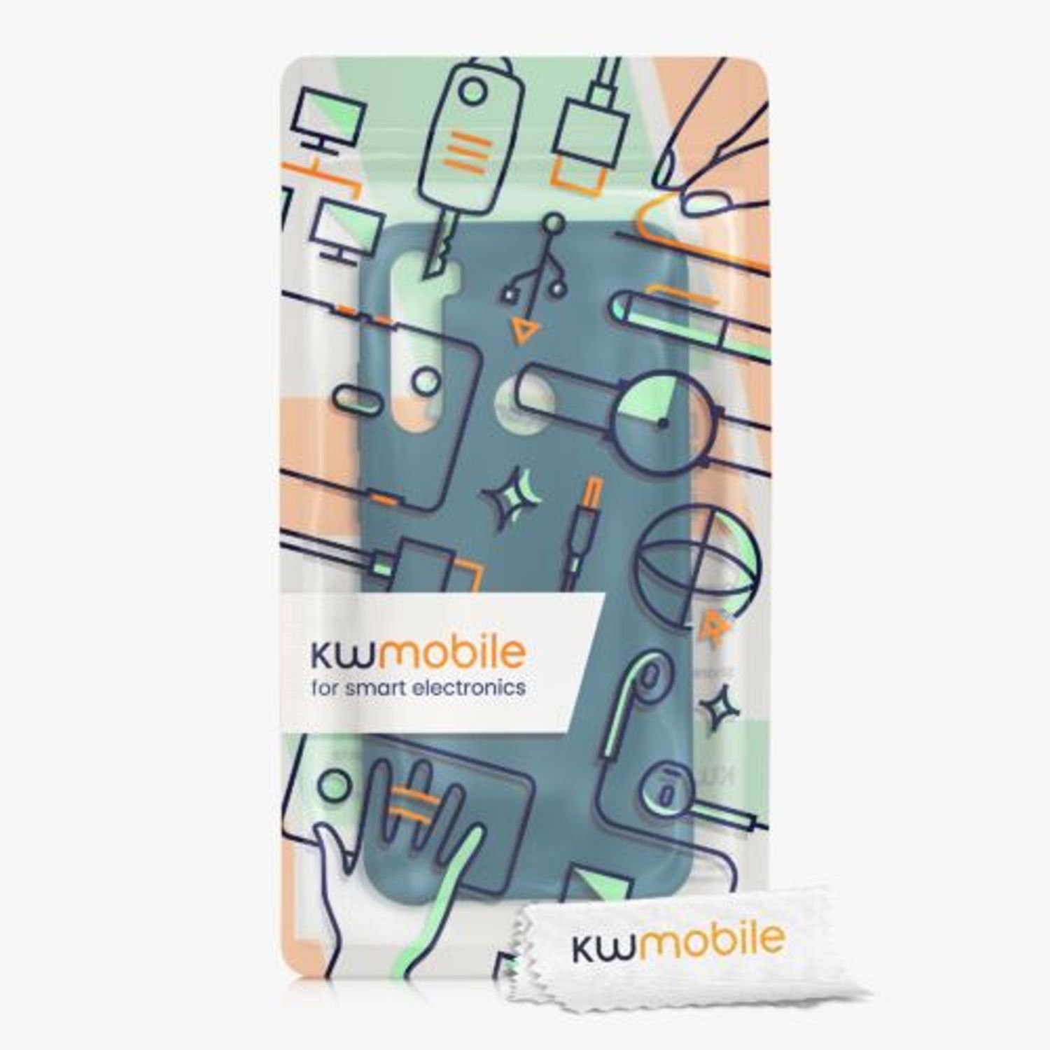 Husa Kwmobile pentru Xiaomi Redmi Note 8, Silicon, Verde, 50186.57 fotografia produsului View 6 L