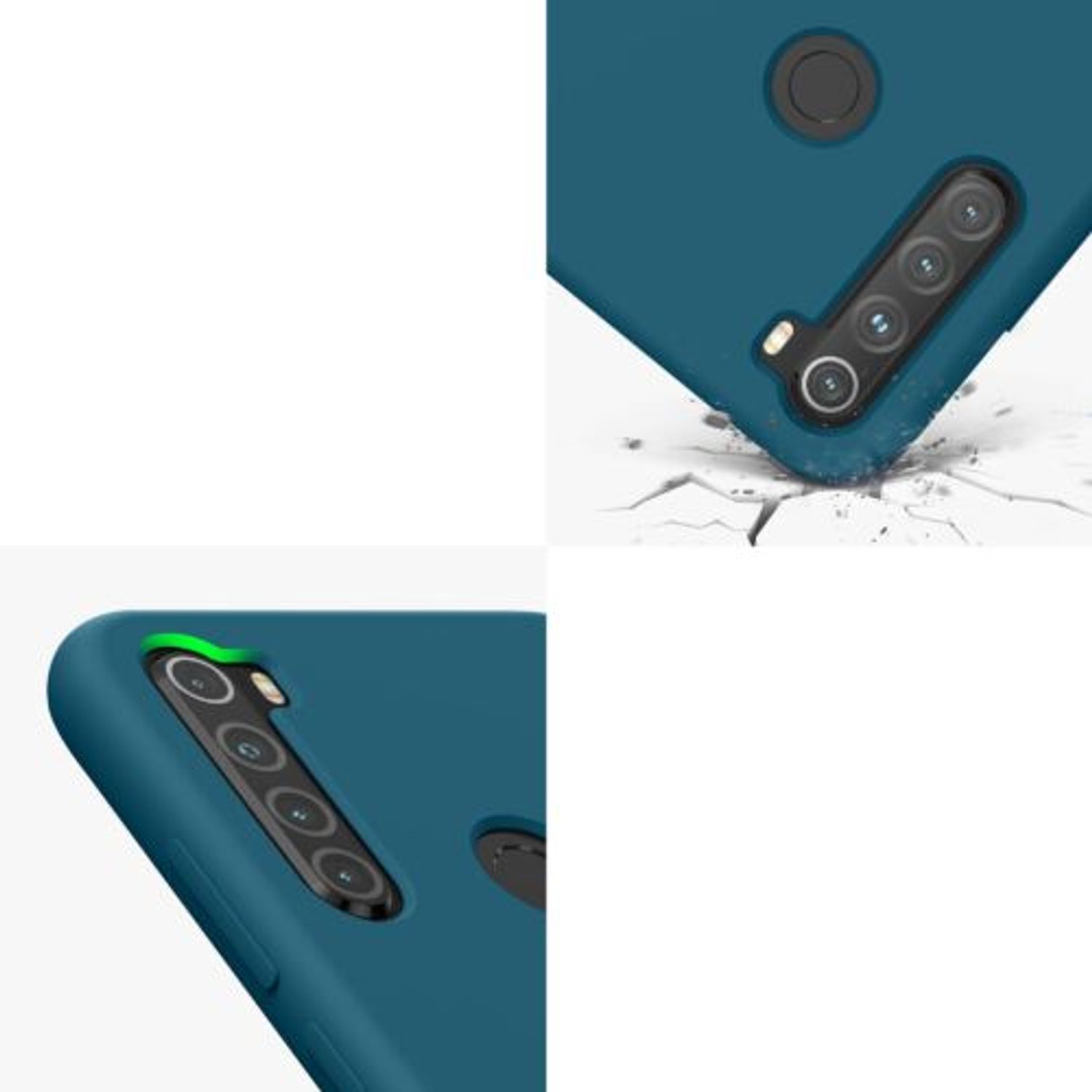 Husa Kwmobile pentru Xiaomi Redmi Note 8, Silicon, Verde, 50186.57 fotografia produsului View 7 L