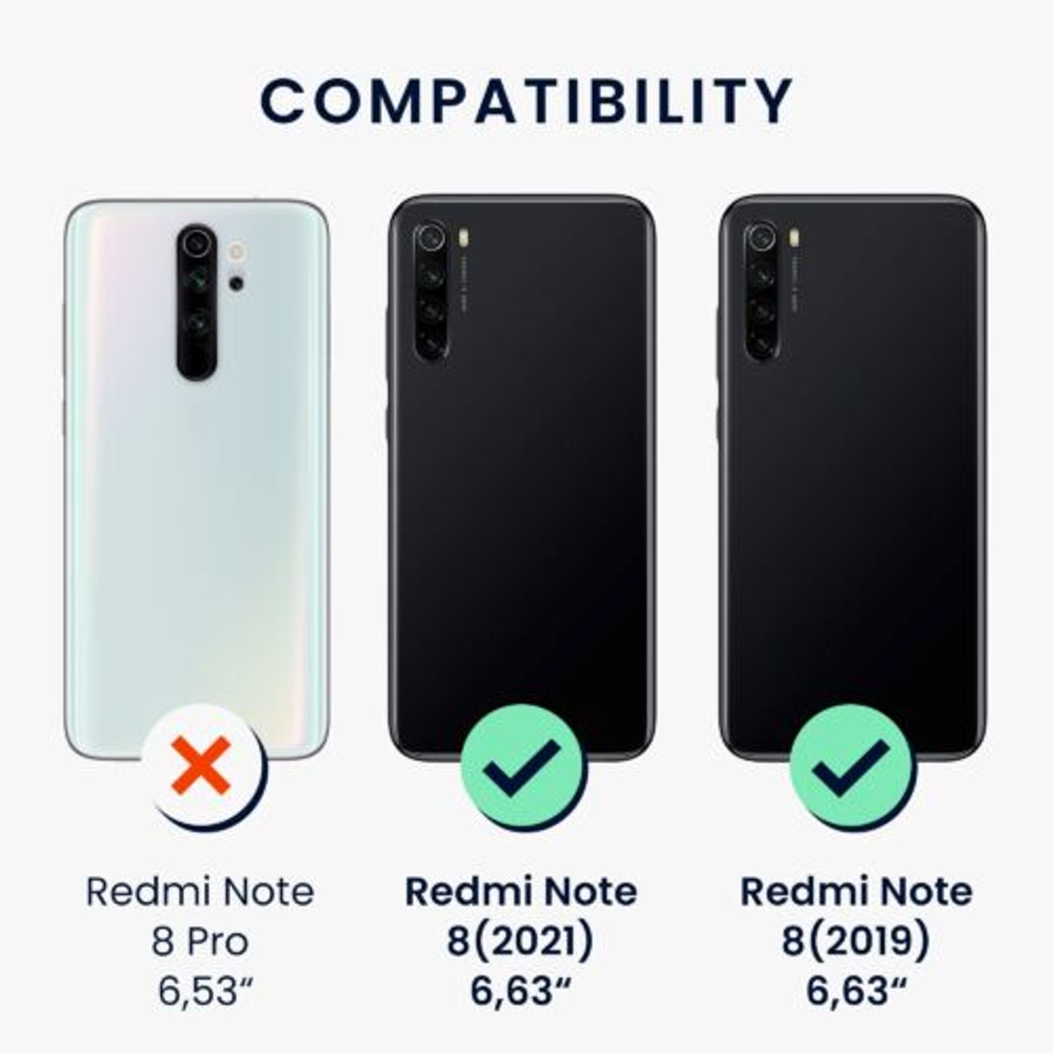 Husa Kwmobile pentru Xiaomi Redmi Note 8, Silicon, Crem, 50186.10 fotografia produsului View 5 L