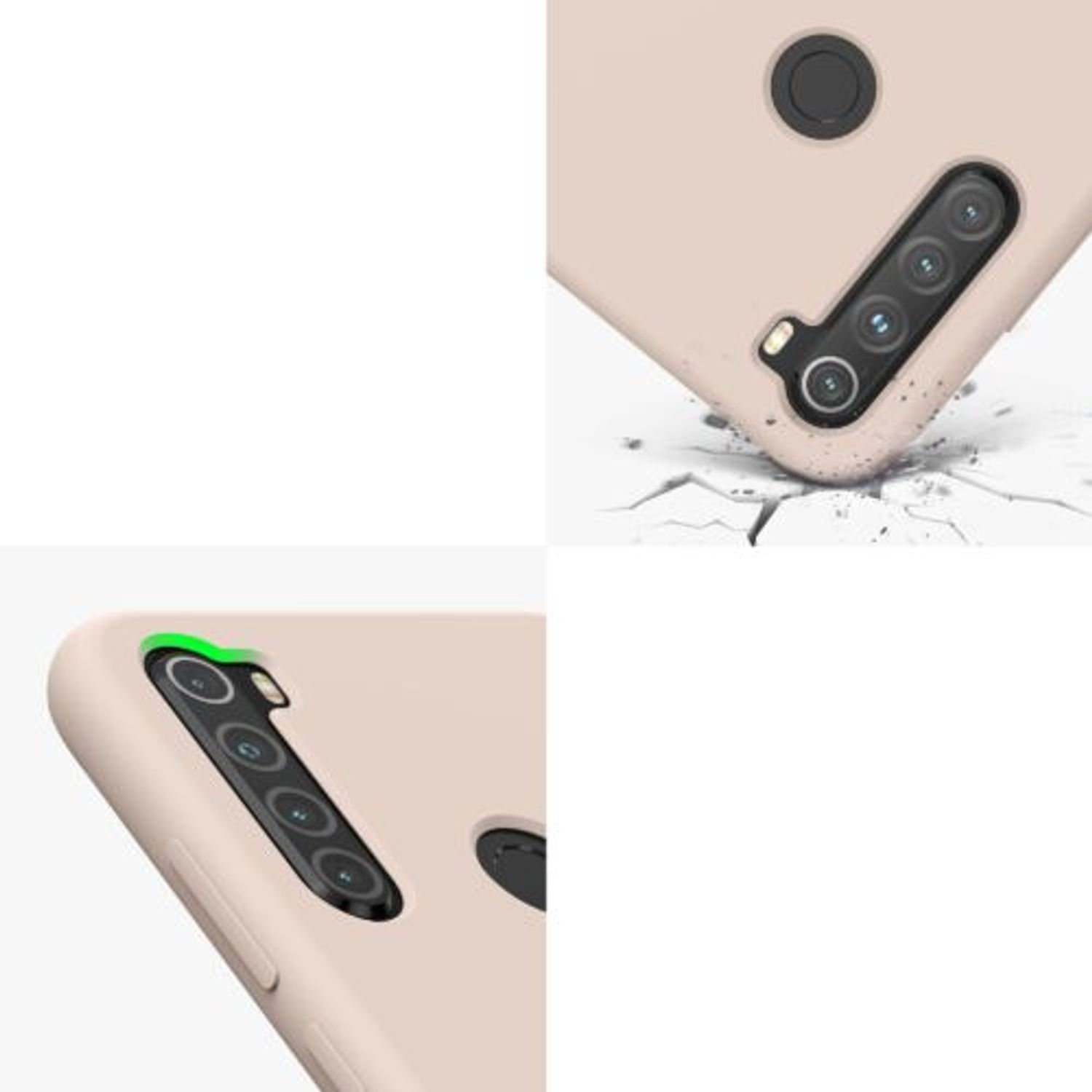 Husa Kwmobile pentru Xiaomi Redmi Note 8, Silicon, Crem, 50186.10 fotografia produsului View 7 L