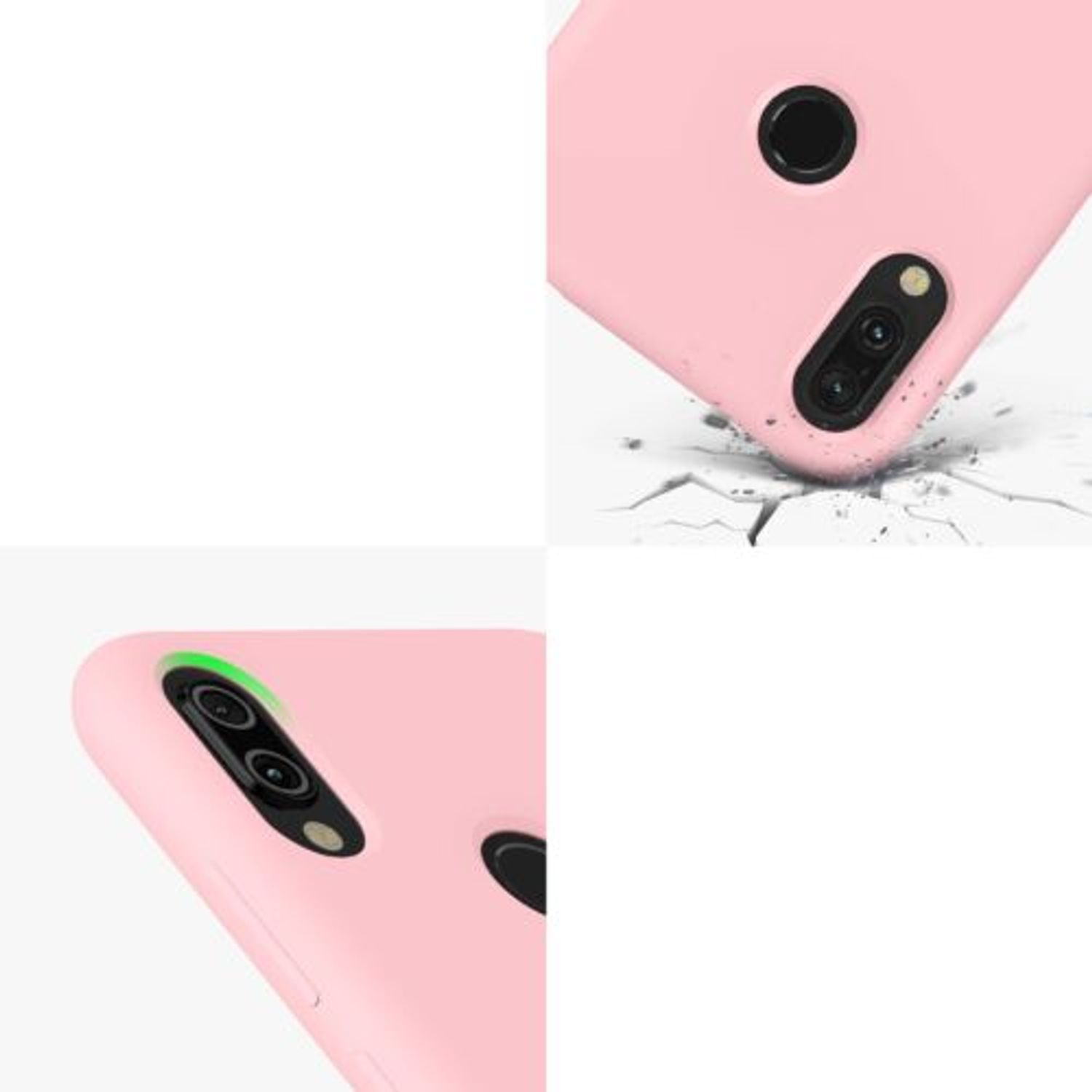 Husa Kwmobile pentru Xiaomi Redmi Note 7/Redmi Note 7 Pro, Silicon, Roz, 48714.89 fotografia produsului View 7 L