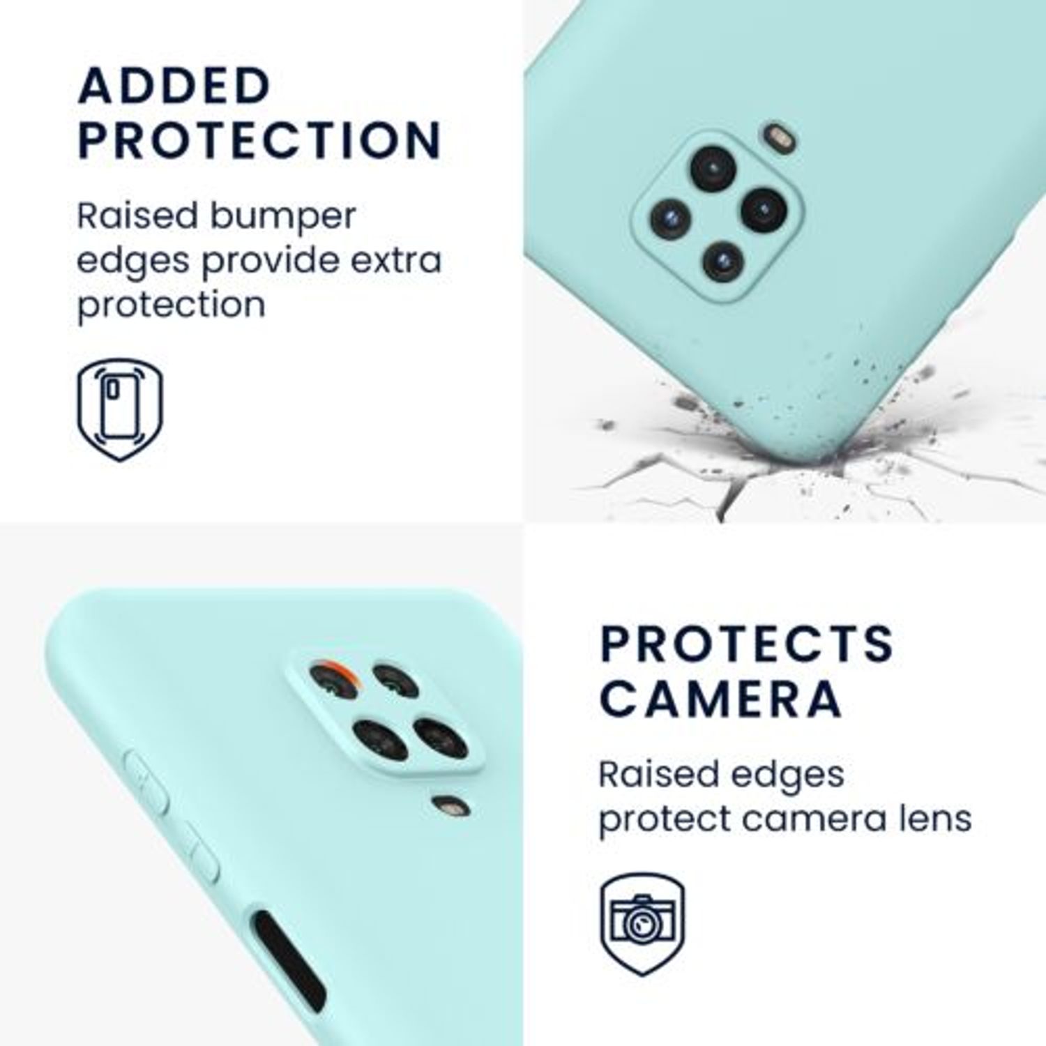 Husa Kwmobile pentru Xiaomi Redmi Note 9S/Redmi Note 9 Pro/Redmi Note 9 Pro Max, Silicon, Verde, 56562.200 fotografia produsului View 3 L
