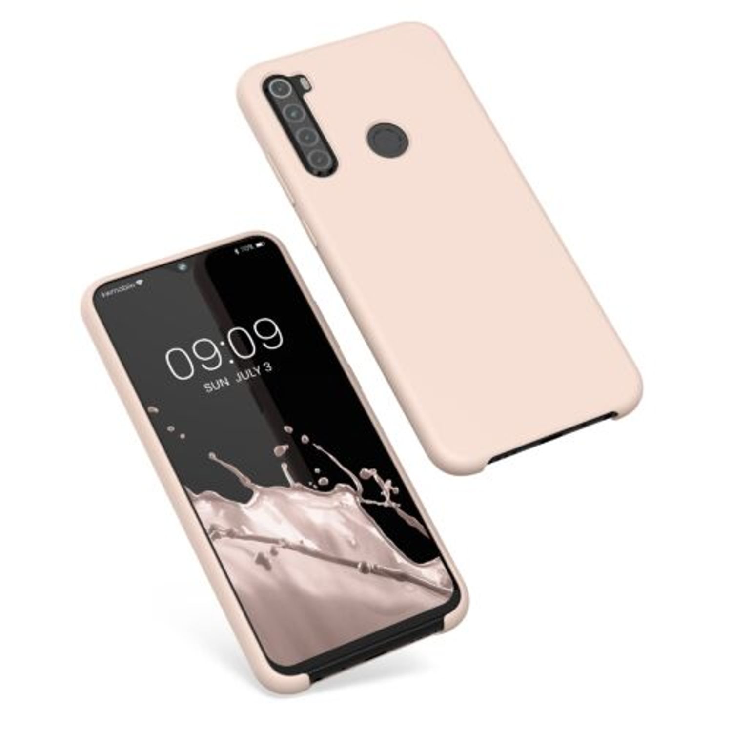 Husa Kwmobile pentru Xiaomi Redmi Note 8, Silicon, Crem, 50186.225 fotografia produsului