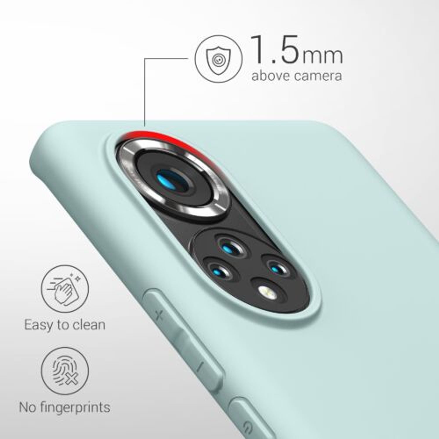 Husa Kwmobile pentru Honor 50, Silicon, Verde, 55409.200 fotografia produsului View 3 L