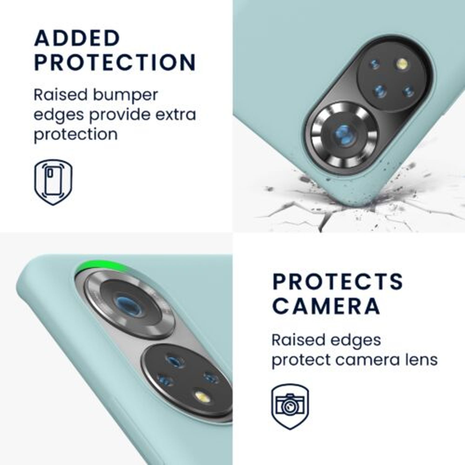 Husa Kwmobile pentru Honor 50, Silicon, Verde, 55481.50 fotografia produsului View 3 L