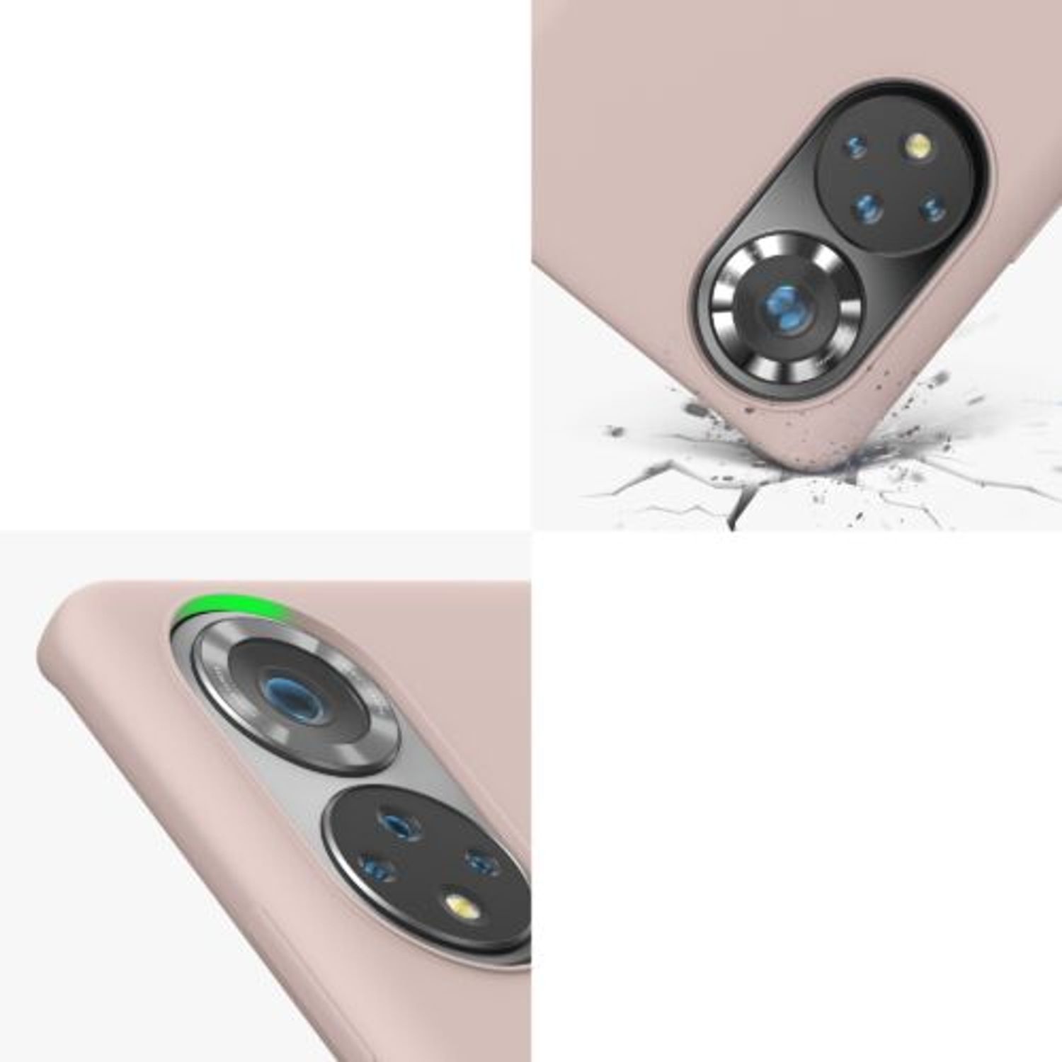 Husa Kwmobile pentru Honor 50, Silicon, Crem, 55481.10 fotografia produsului View 7 L