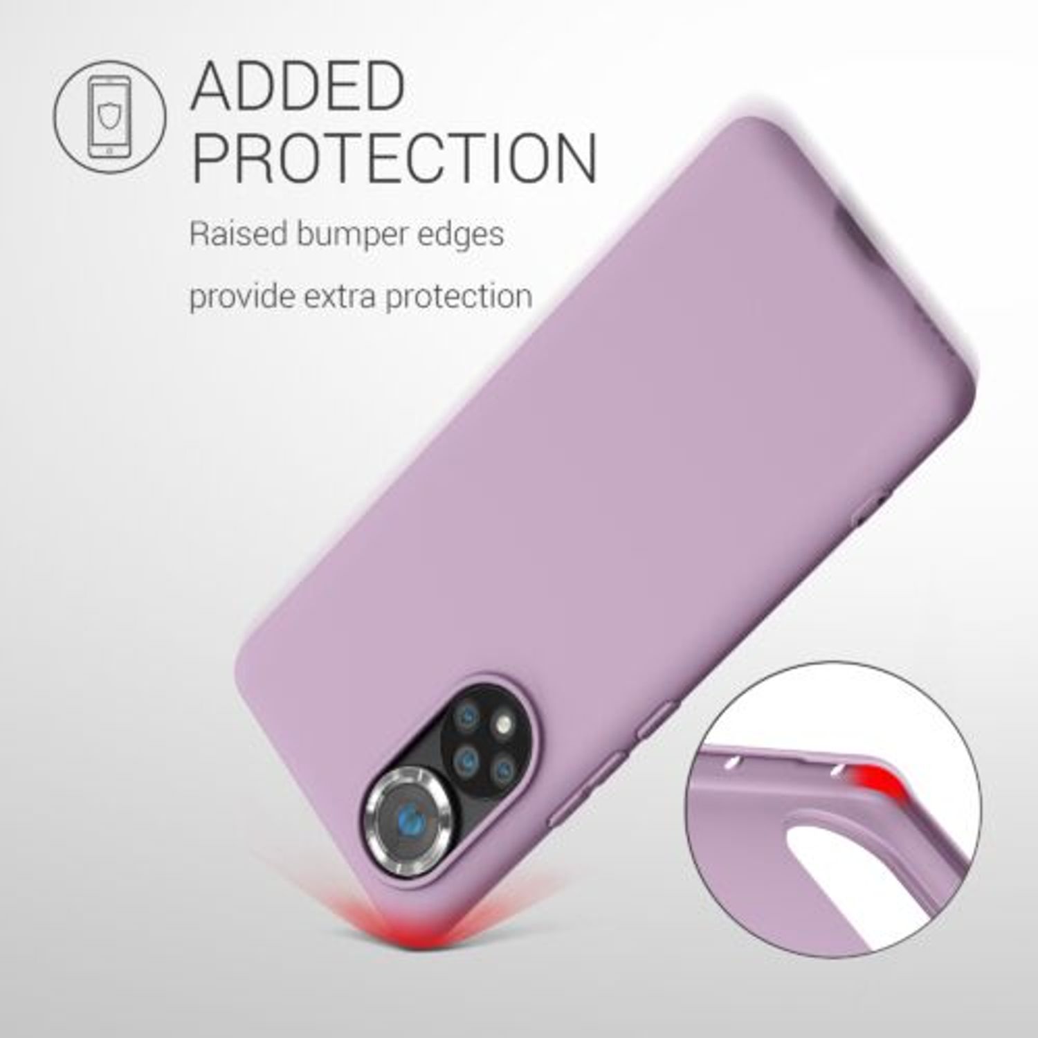 Husa Kwmobile pentru Honor 50, Silicon, Roz, 55409.52 fotografia produsului View 6 L