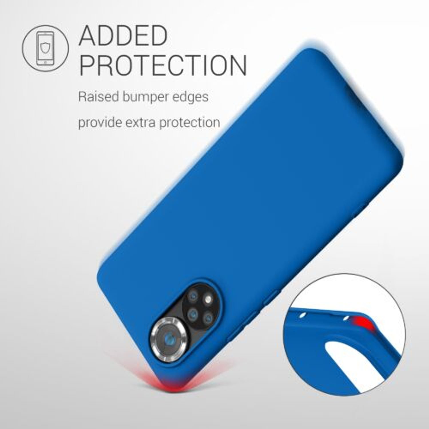 Husa Kwmobile pentru Honor 50, Silicon, Albastru, 55409.228 fotografia produsului View 6 L