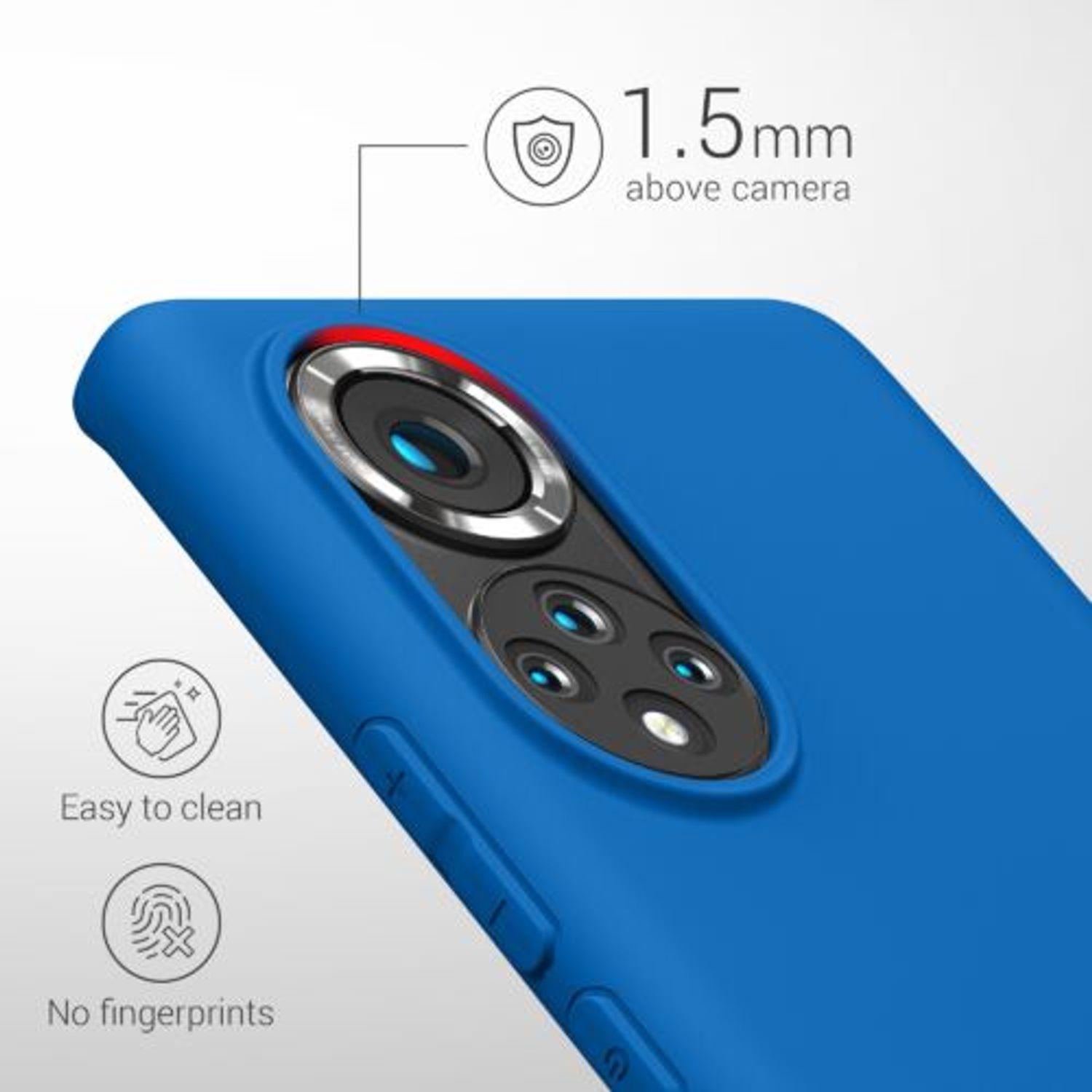 Husa Kwmobile pentru Honor 50, Silicon, Albastru, 55409.228 fotografia produsului View 3 L