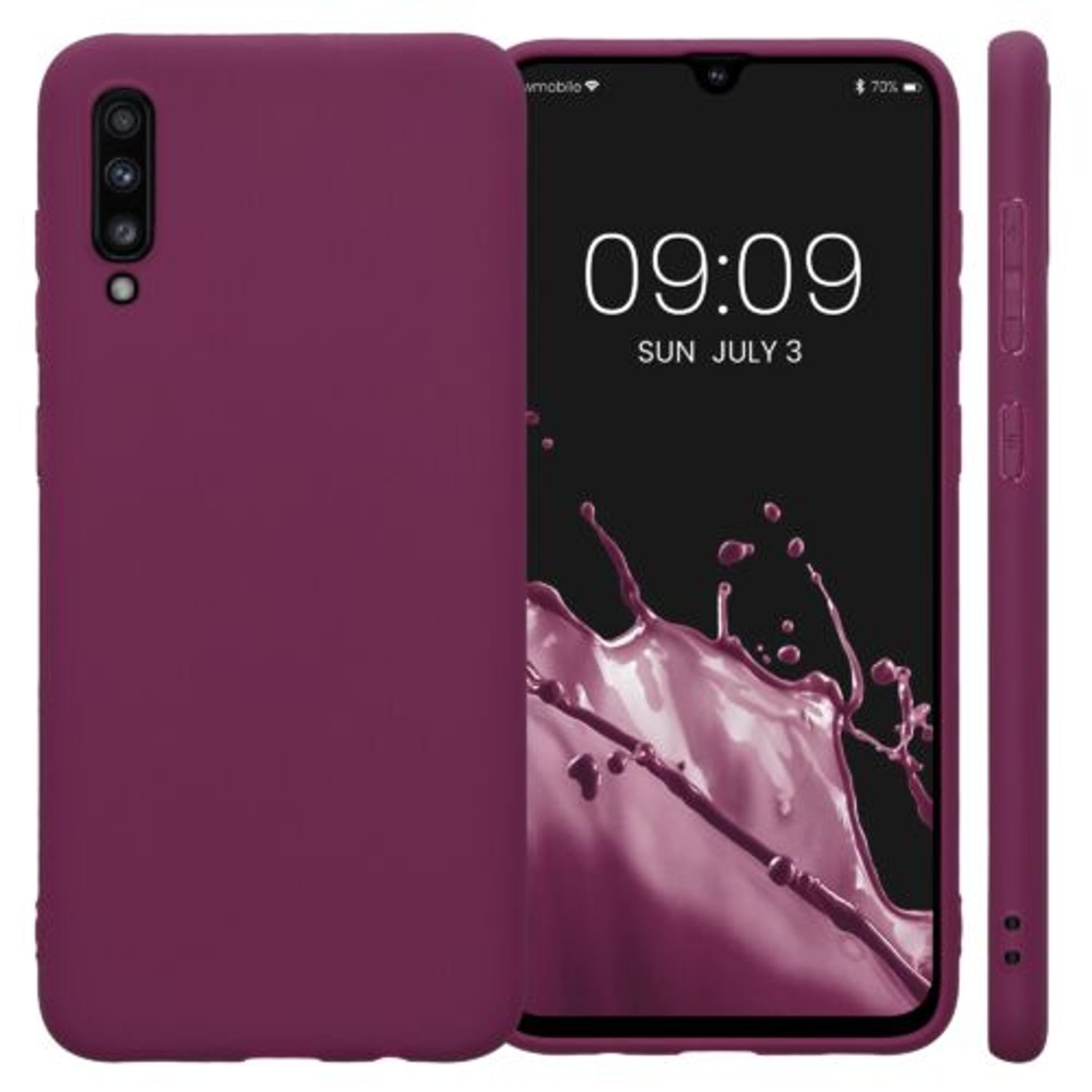 Husa Kwmobile pentru Samsung Galaxy A70, Silicon, Violet, 48427.187 fotografia produsului